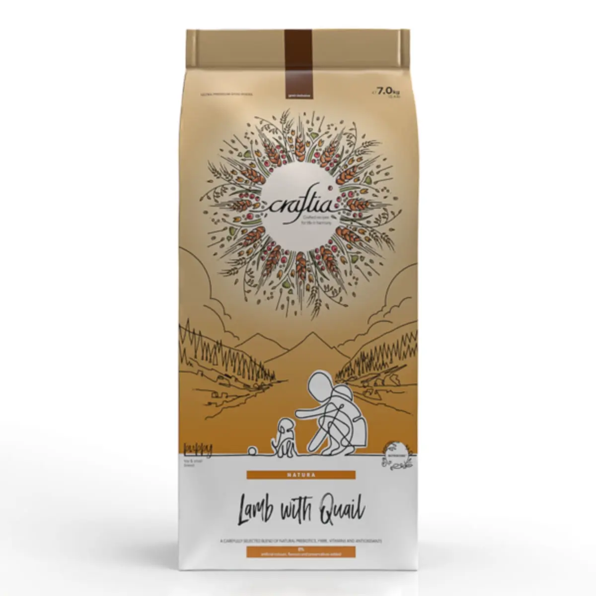 CRAFTIA Natura, XS-S, Miel si Prepelita, hrana uscata caini junior, 7kg - Image 2