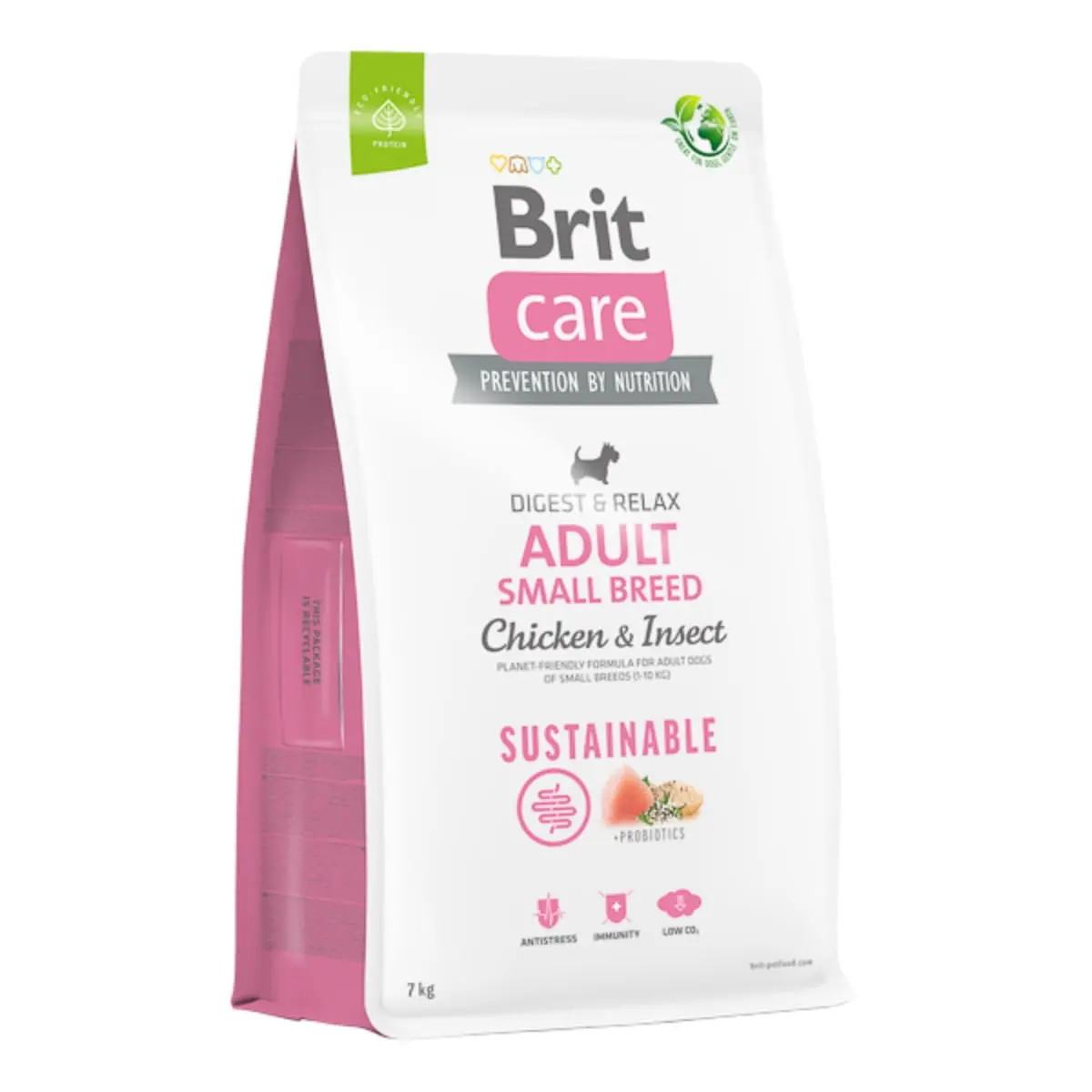 BRIT Care Sustainable, Digest & Relax, XS-S, Pui si Insecte, hrana uscata caini, sistem digestiv BRIT Care Sustainable Adult Small Breed, XS-S, Pui si Insecte, hrana uscata caini, sistem digestiv, 7kg - Image 2