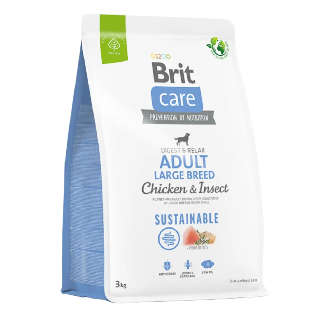 BRIT Care Sustainable, Digest & Relax, L-XL, Pui si Insecte, hrana uscata caini, sistem digestiv BRIT Care Sustainable Adult Large Breed, L-XL, Pui si Insecte, hrana uscata caini, sistem digestiv, 3kg - Image 2
