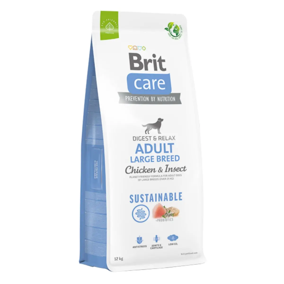 BRIT Care Sustainable, Digest & Relax, L-XL, Pui si Insecte, hrana uscata caini, sistem digestiv BRIT Care Sustainable Adult Large Breed, L-XL, Pui si Insecte, hrana uscata caini, sistem digestiv, 12kg