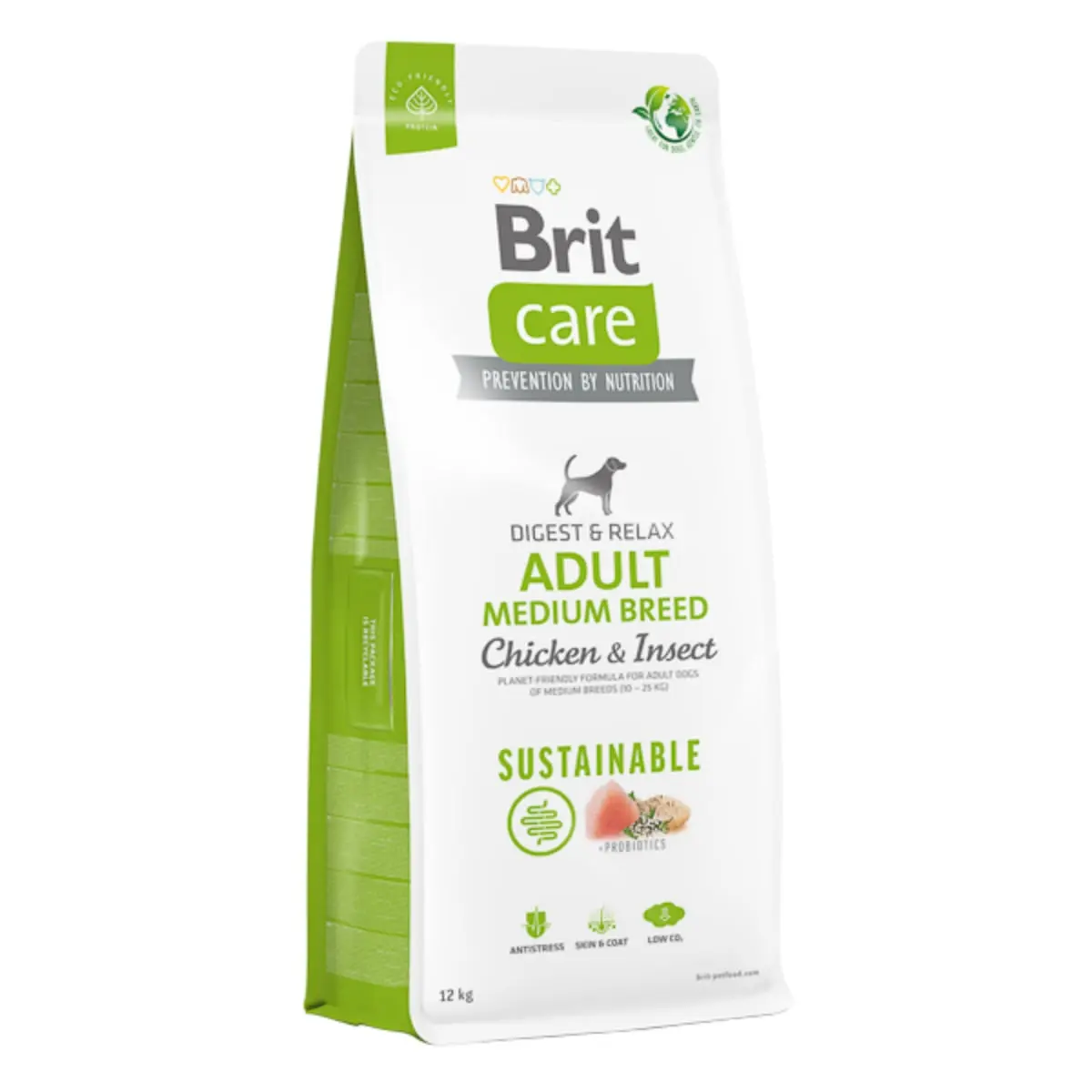 BRIT Care Sustainable, Digest & Relax, M, Pui si Insecte, hrana uscata caini, sistem digestiv BRIT Care Sustainable Adult Medium Breed, M, Pui si Insecte, hrana uscata caini, sistem digestiv, 12kg - Image 2