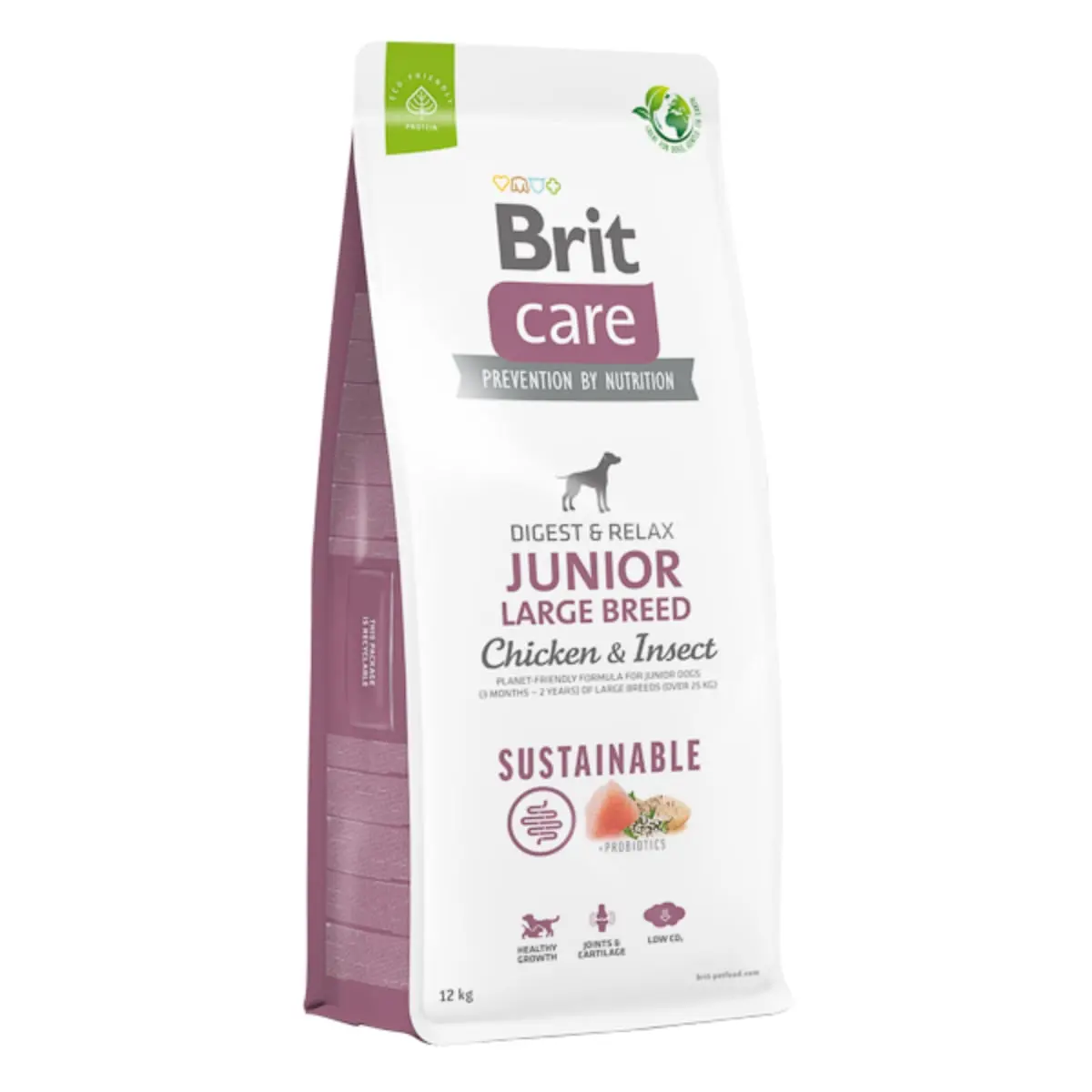 BRIT Care Sustainable, Digest & Relax, L-XL, Pui si Insecte, hrana uscata caini junior, sistem digestiv BRIT Care Sustainable Junior Large Breed, L-XL, Pui si Insecte, hrana uscata caini junior, sistem digestiv, 12kg - Image 2