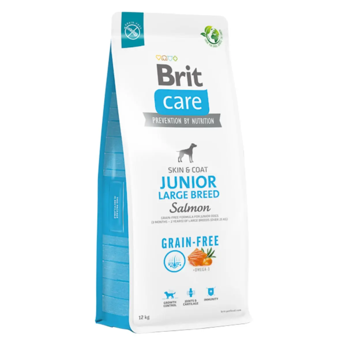 BRIT Care, L-XL, Somon, hrana uscata fara cereale caini junior, piele & blana BRIT Care Grain-Free Junior Large Breed, L-XL, Somon, hrana uscata fara cereale caini junior, piele & blana, 12kg