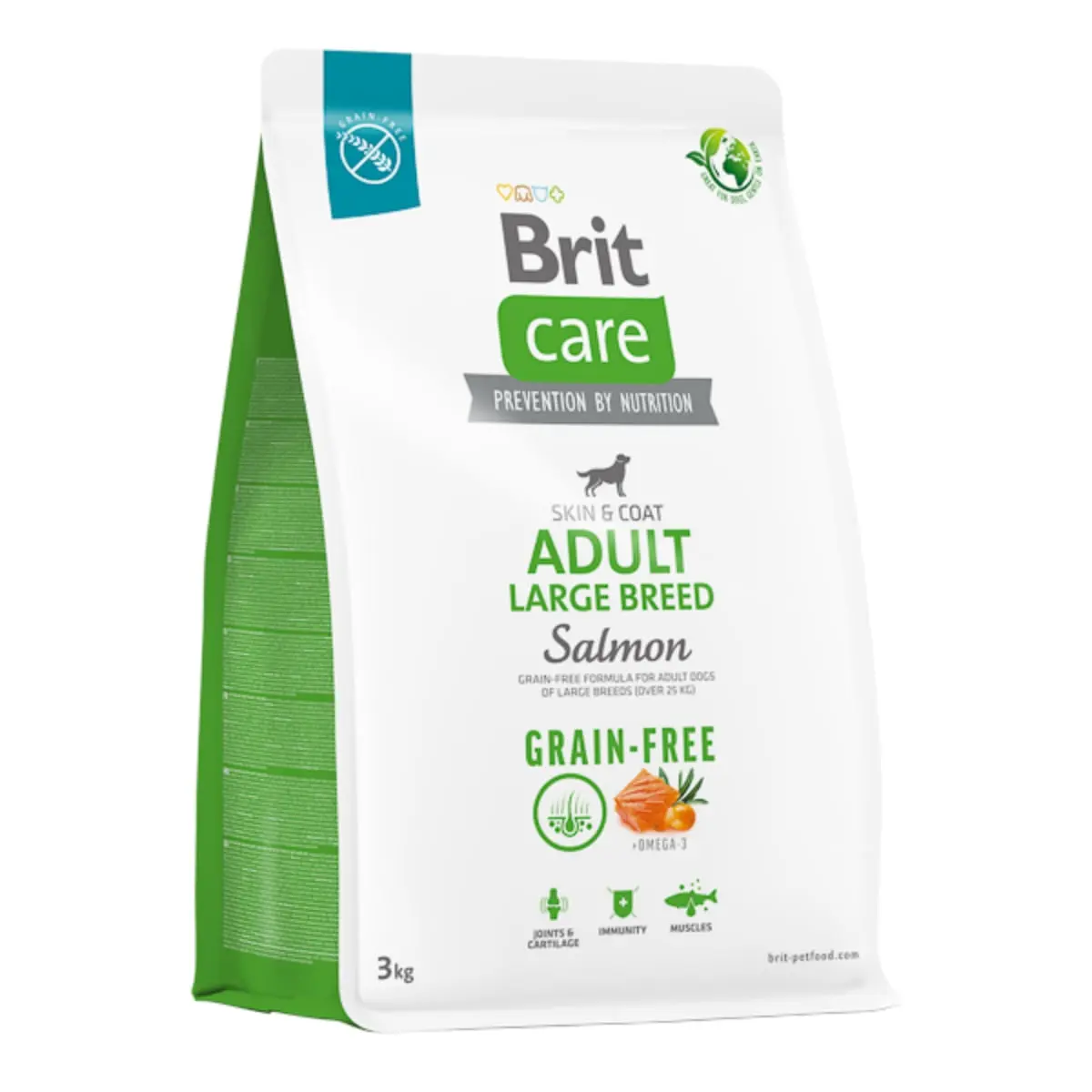 BRIT Care, L-XL, Somon, hrana uscata fara cereale caini, piele & blana BRIT Care Grain-Free Adult Large Breed, L-XL, Somon, hrana uscata fara cereale caini, piele & blana, 3kg