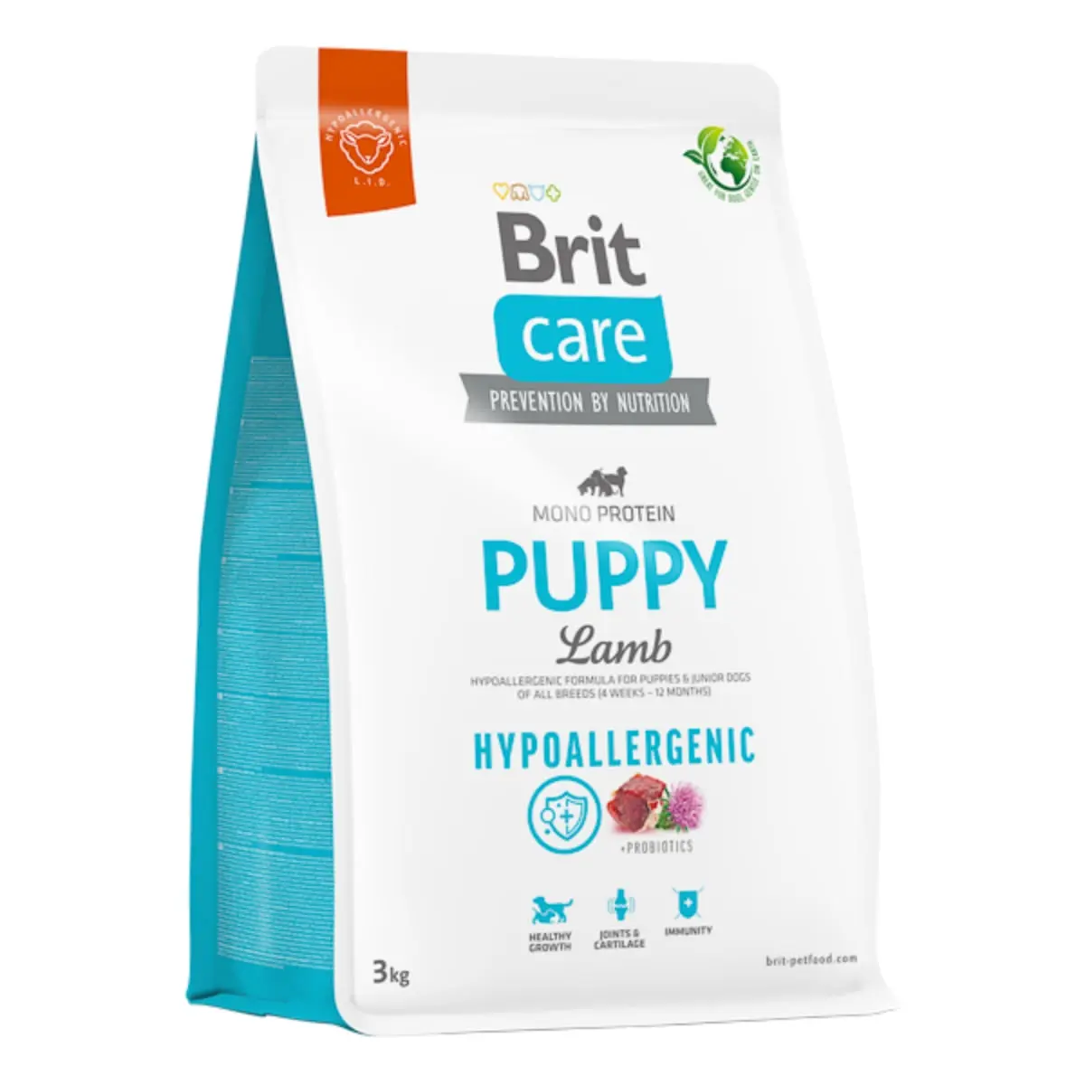 BRIT Care Hypoallergenic, XS-XL, Miel, hrana uscata monoproteica caini junior, sistem imunitar & alergii BRIT Care Hypoallergenic Puppy, XS-XL, Miel, hrana uscata monoproteica caini junior, sistem imunitar & alergii, 3kg