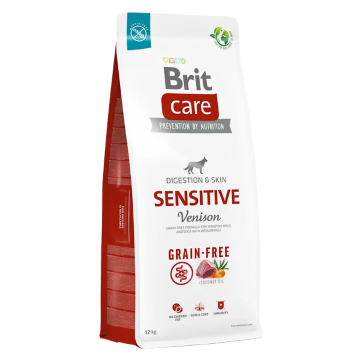 BRIT Care Sensitive, XS-XL, Vanat, hrana uscata fara cereale caini, sistem digestiv, 12kg