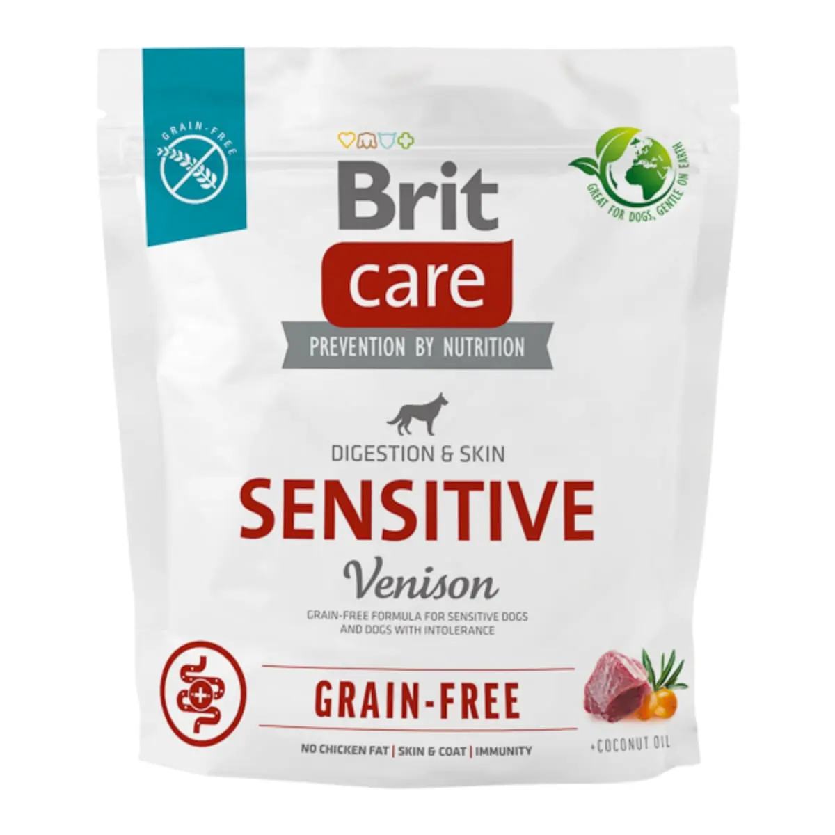BRIT Care Sensitive, XS-XL, Vanat, hrana uscata fara cereale caini, sistem digestiv, 1kg - Image 2