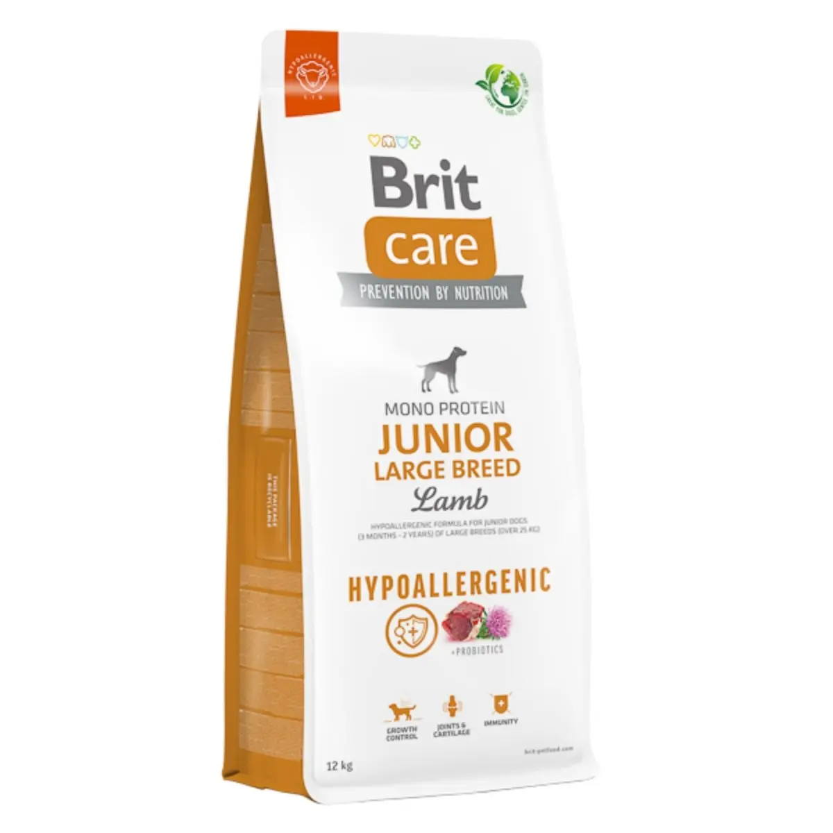 BRIT Care Hypoallergenic, L-XL, Miel, hrana uscata monoproteica caini junior, sistem imunitar & alergii BRIT Care Hypoallergenic Junior Large Breed, L-XL, Miel, hrana uscata monoproteica caini junior, sistem imunitar & alergii, 12kg