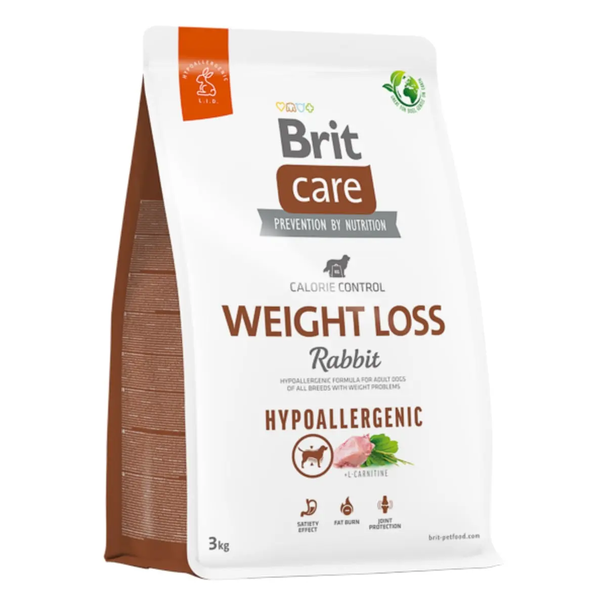 BRIT Care Hypoallergenic Weight loss, XS-XL, Iepure, hrana uscata caini, sistem imunitar & alergii, obezitate, 3kg