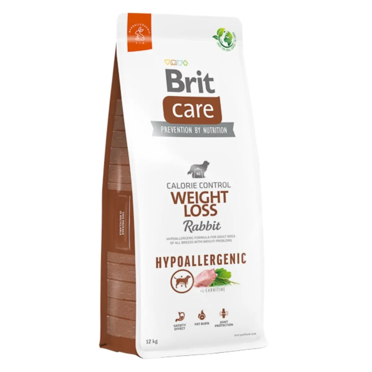 BRIT Care Hypoallergenic Weight loss, XS-XL, Iepure, hrana uscata caini, sistem imunitar & alergii, obezitate, 12kg