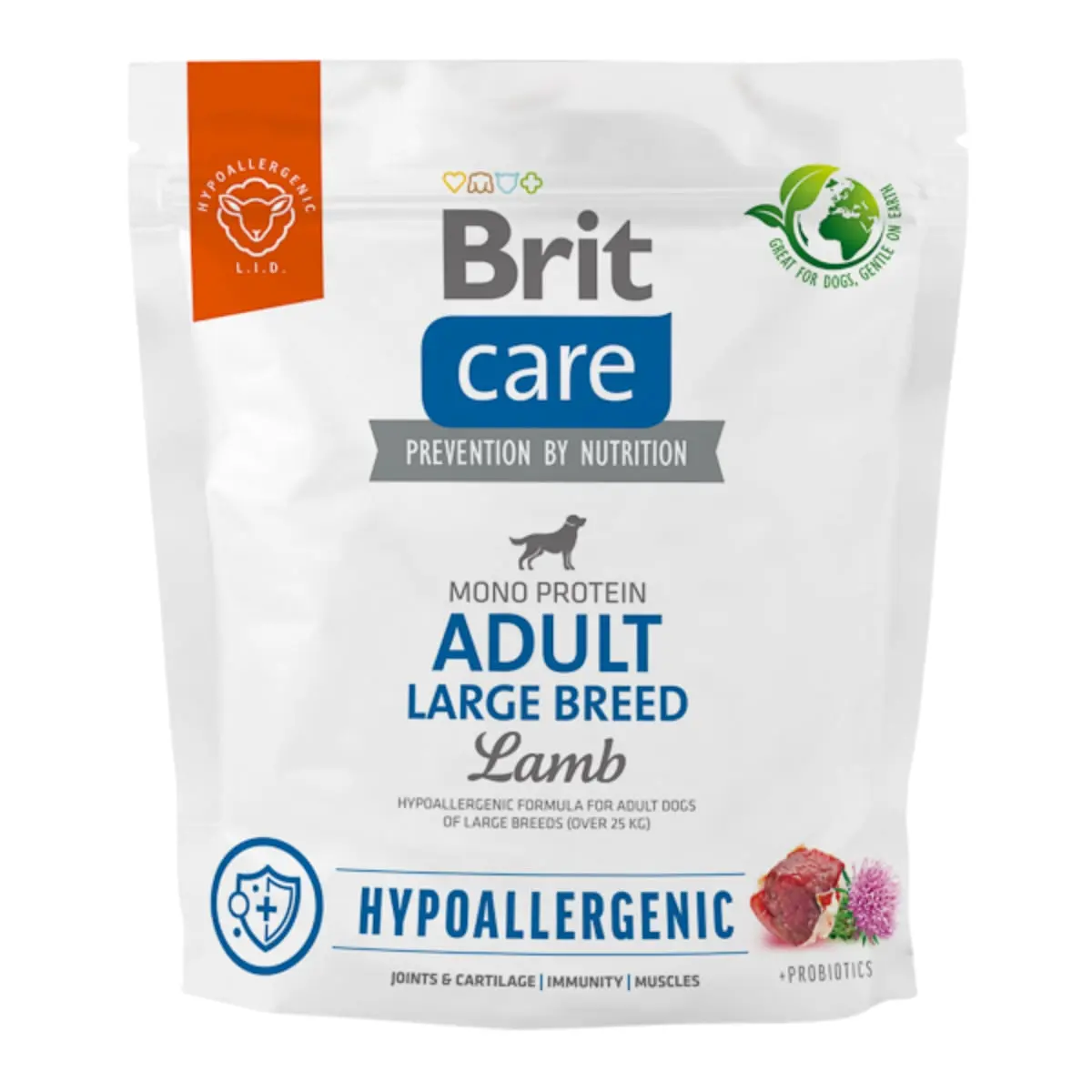 BRIT Care Hypoallergenic, L-XL, Miel, hrana uscata monoproteica caini, sistem imunitar & alergii BRIT Care Hypoallergenic Adult Large Breed, L-XL, Miel, hrana uscata monoproteica caini, sistem imunitar & alergii, 1kg