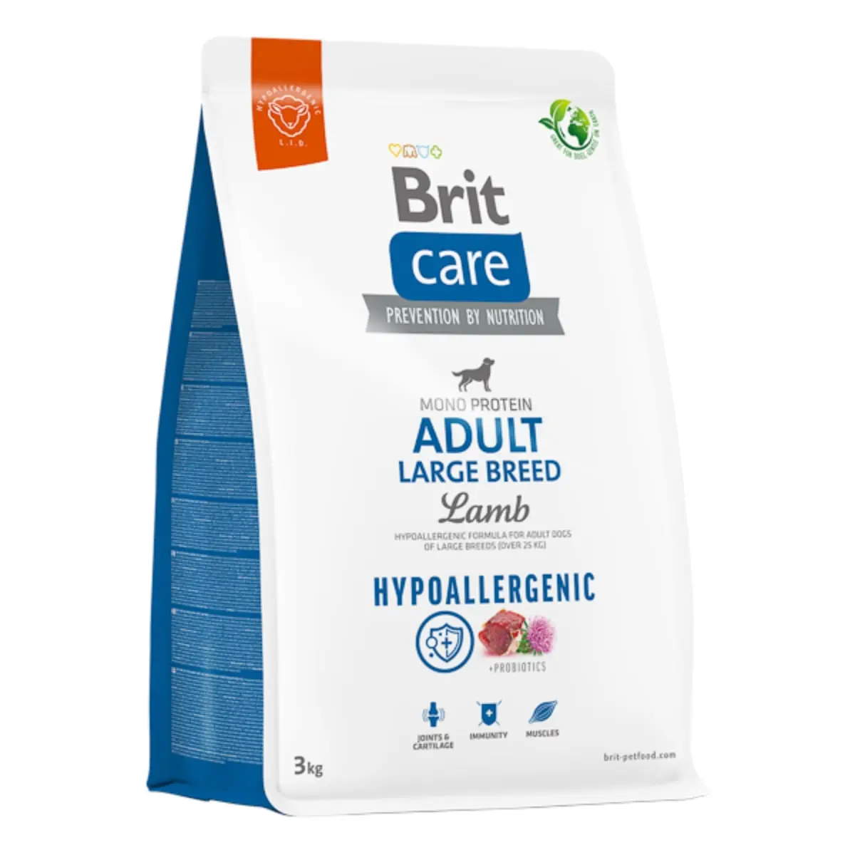 BRIT Care Hypoallergenic, L-XL, Miel, hrana uscata monoproteica caini, sistem imunitar & alergii BRIT Care Hypoallergenic Adult Large Breed, L-XL, Miel, hrana uscata monoproteica caini, sistem imunitar & alergii, 3kg