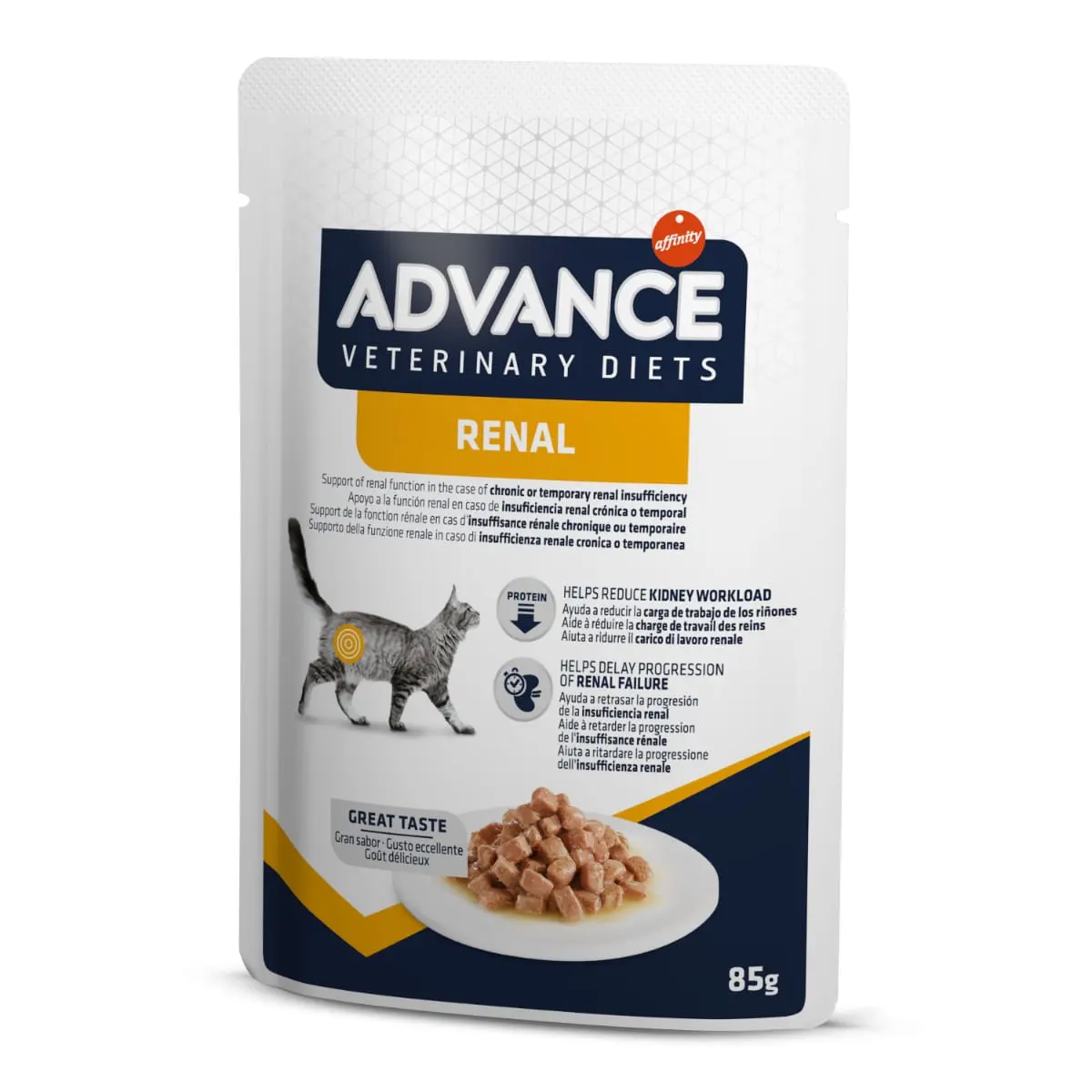 ADVANCE VETERINARY DIETS Renal, Pui, dieta veterinara,, plic hrana umeda pisici, sistem renal, (in sos), bax, 85g x 12buc - Image 2