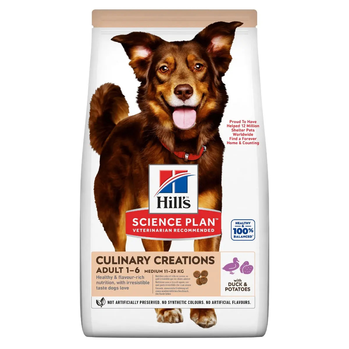 HILL'S Science Plan Culinary Creations, M, Rata si Cartof, hrana uscata caini, 14kg