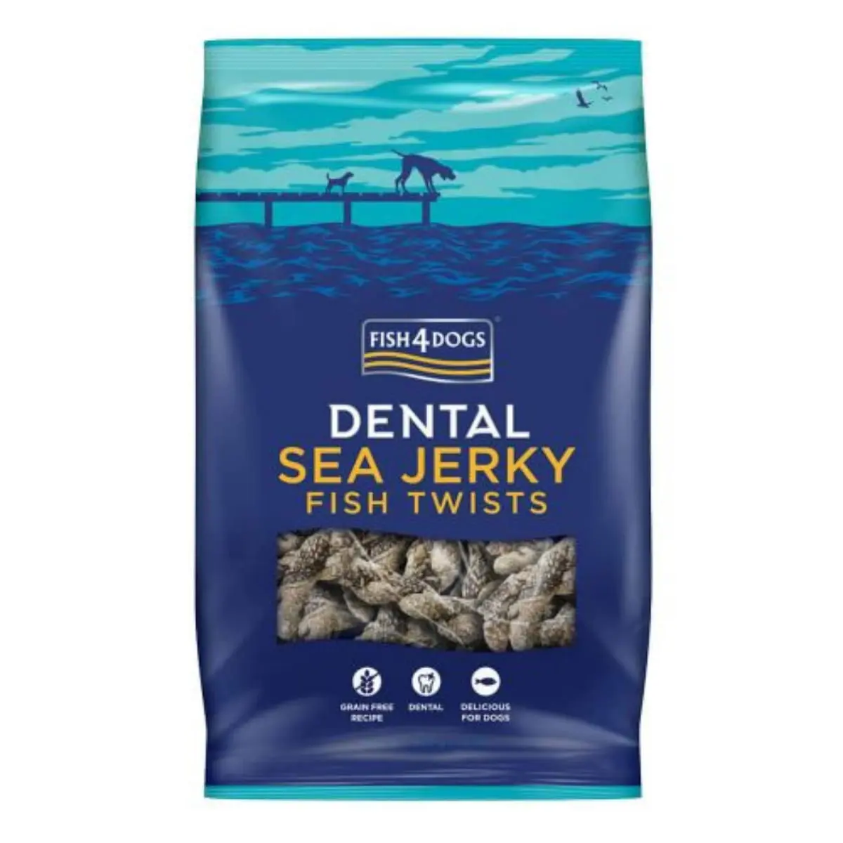 FISH4DOGS Dental Sea Jerky Fish Twists, XS-XL, Peste, punguta recompense fara cereale caini, deshidratat, 100g - Image 2