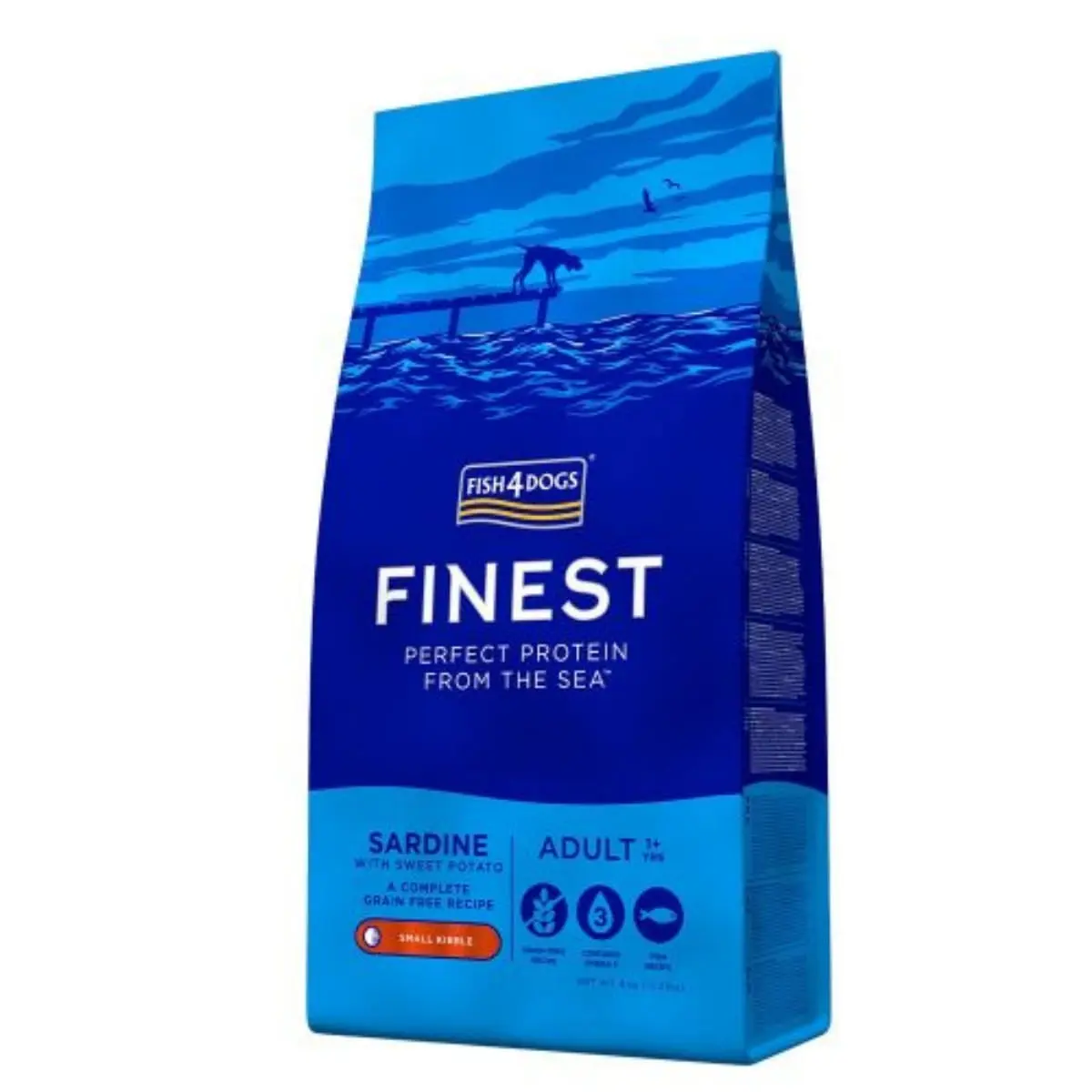FISH4DOGS Finest, L-XL, Sardine si Cartof Dulce, hrana uscata fara cereale caini, 1.5kg