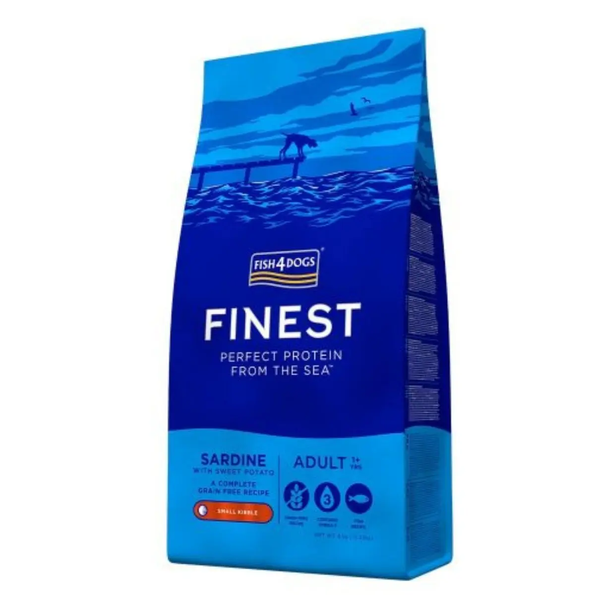 FISH4DOGS Finest, S-M, Sardine si Cartof Dulce, hrana uscata fara cereale caini, 1.5kg - Image 2
