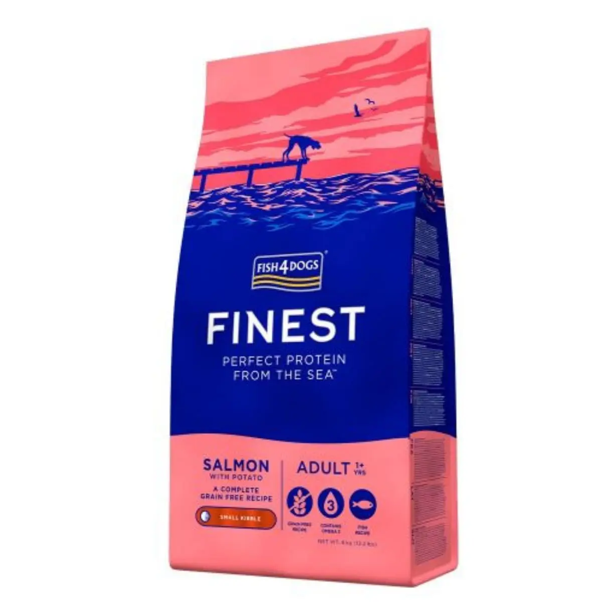 FISH4DOGS Finest, S-M, Somon si Cartofi, hrana uscata fara cereale caini, 1.5kg