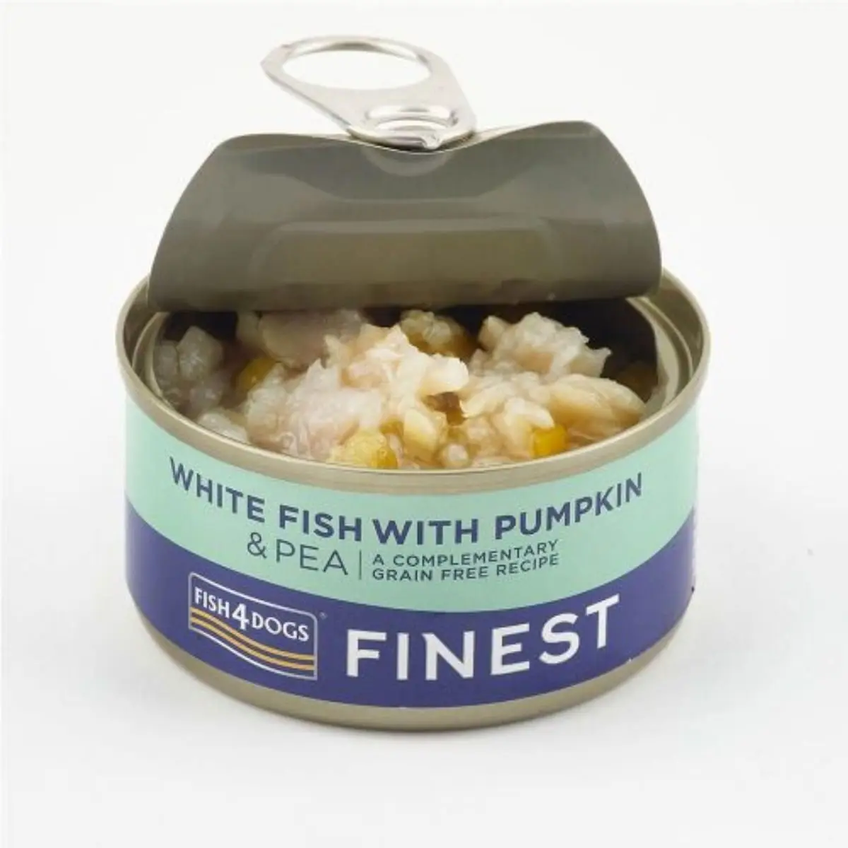 FISH4DOGS Finest, XS-XL, Peste alb si dovleac, conserva hrana umeda fara cereale caini, (in suc propriu), 85g - Image 3