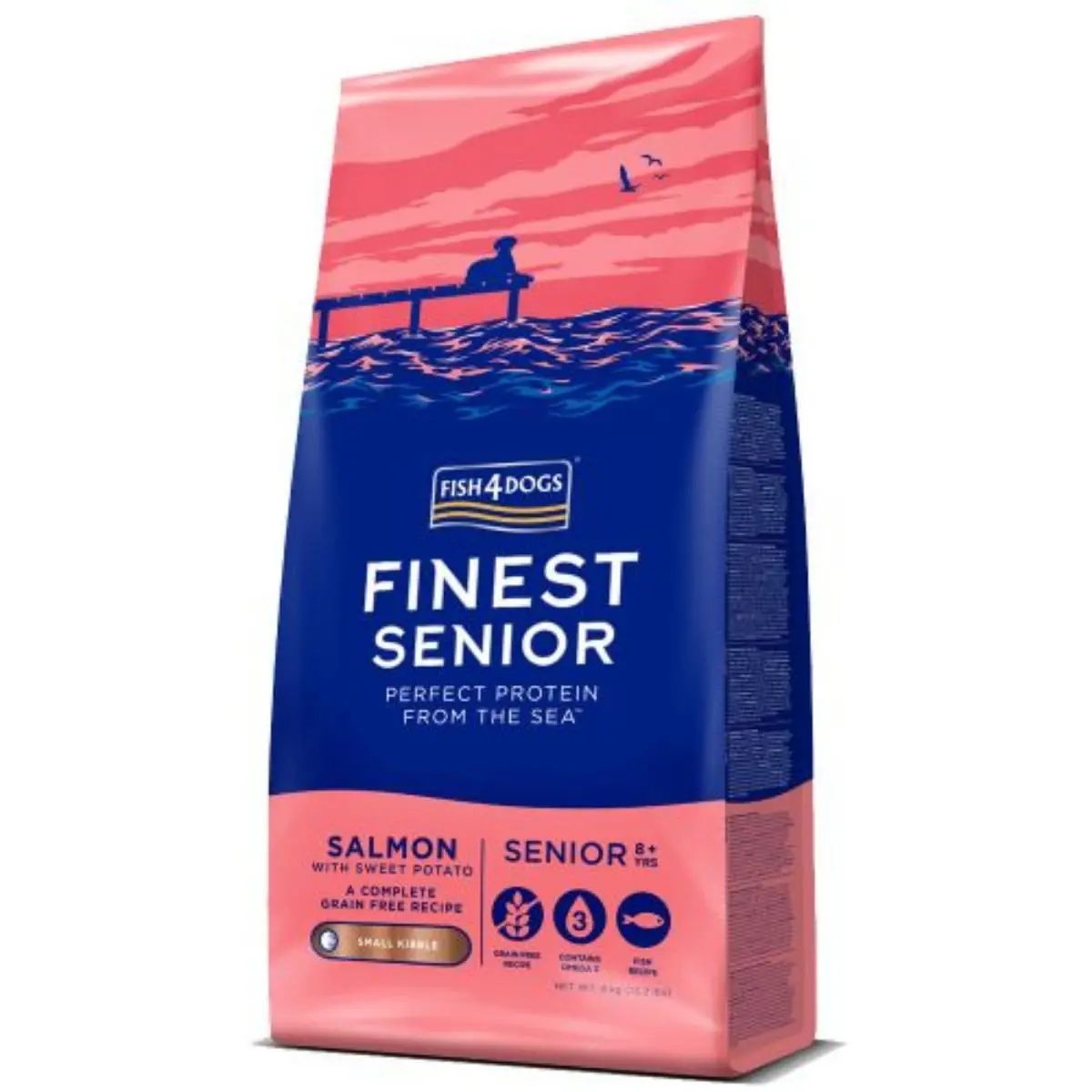 FISH4DOGS Finest Senior, L-XL, Somon si Cartof Dulce, hrana uscata fara cereale caini senior, 1.5kg - Image 3