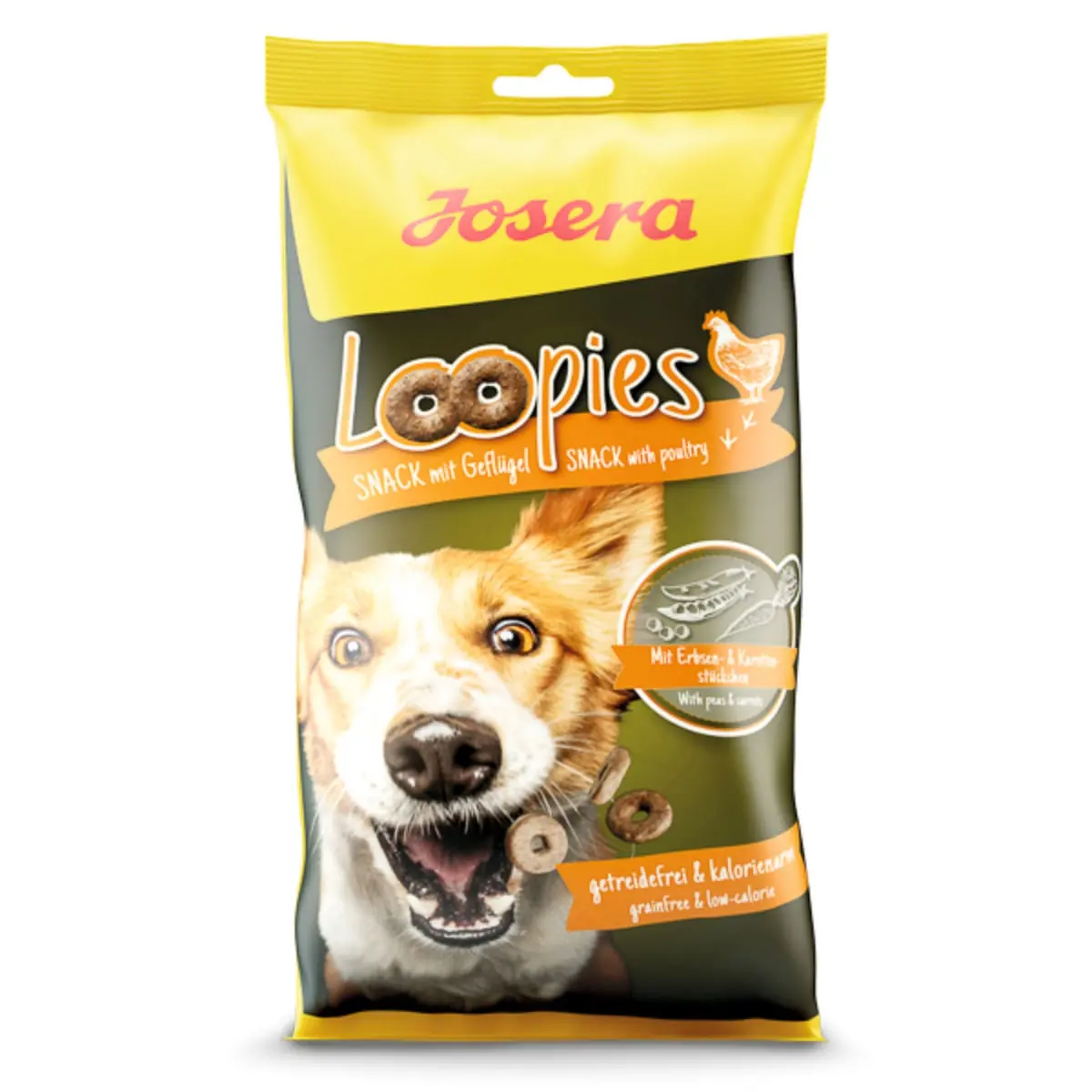 JOSERA Loopies, XS-XL, Pasare, punguta recompense fara cereale caini, 150g - Image 2
