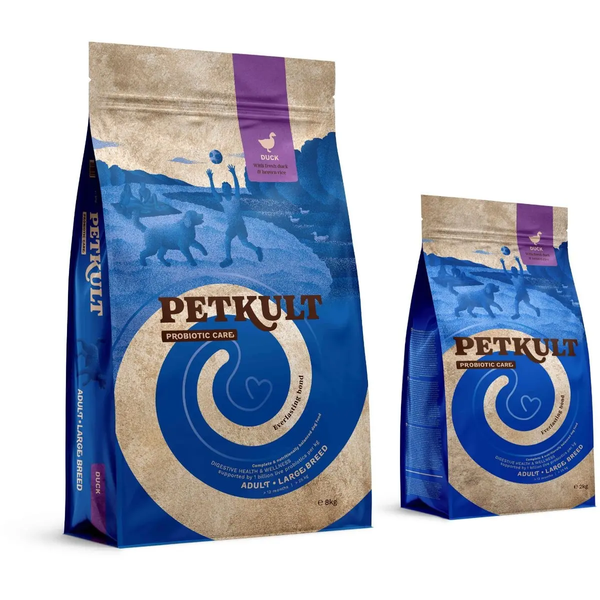 PETKULT Probiotics Adult Large Breed, L-XL, Rata si orez brun, hrana uscata caini, sistem digestiv & probiotice, 8kg - Image 2