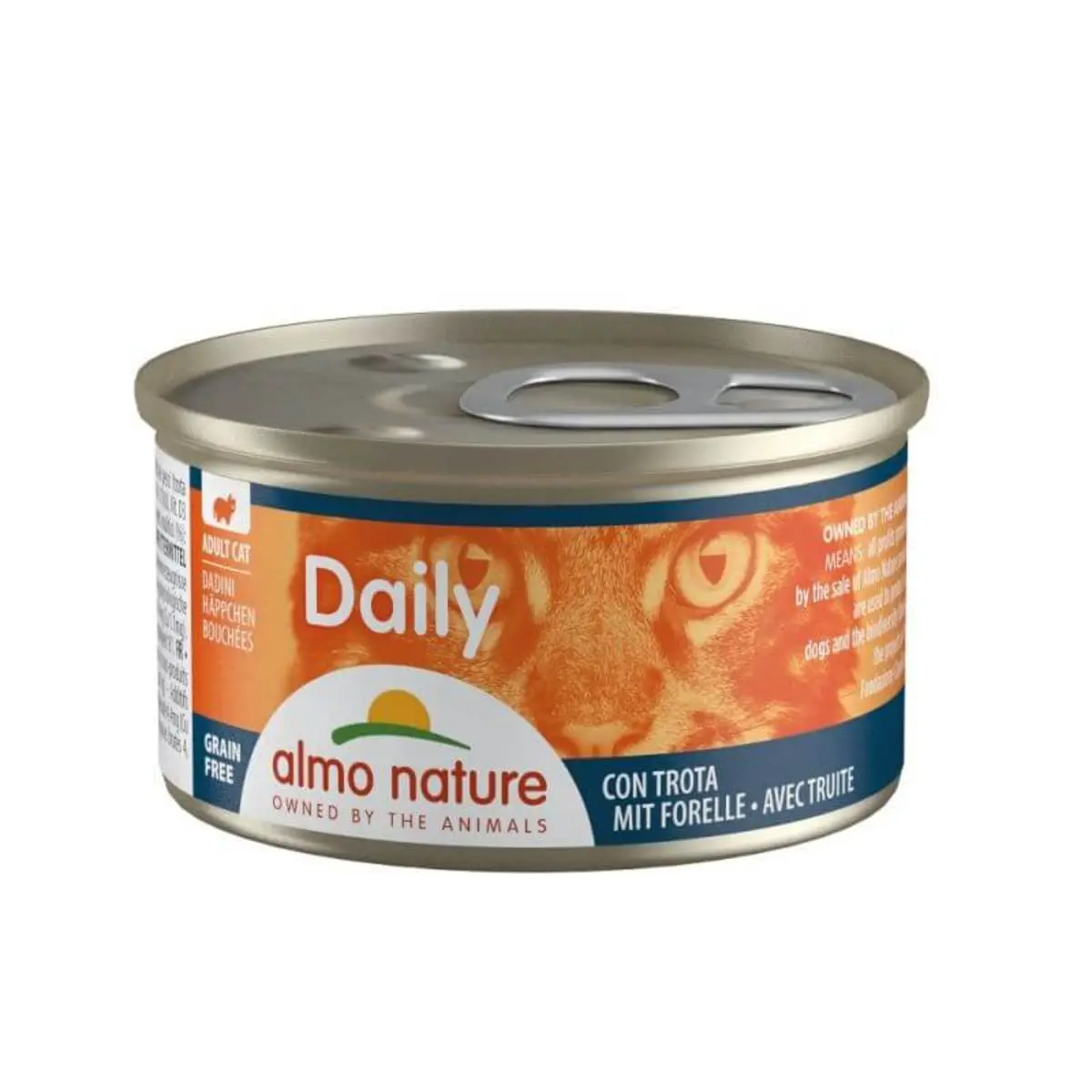 ALMO NATURE Daily Cat, Pastrav, conserva hrana umeda pisici, (in suc propriu), 85g