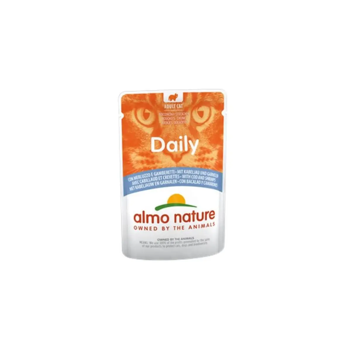 ALMO NATURE Daily Cat, Cod si Creveti, plic hrana umeda pisici, (in sos), 70g - Image 2