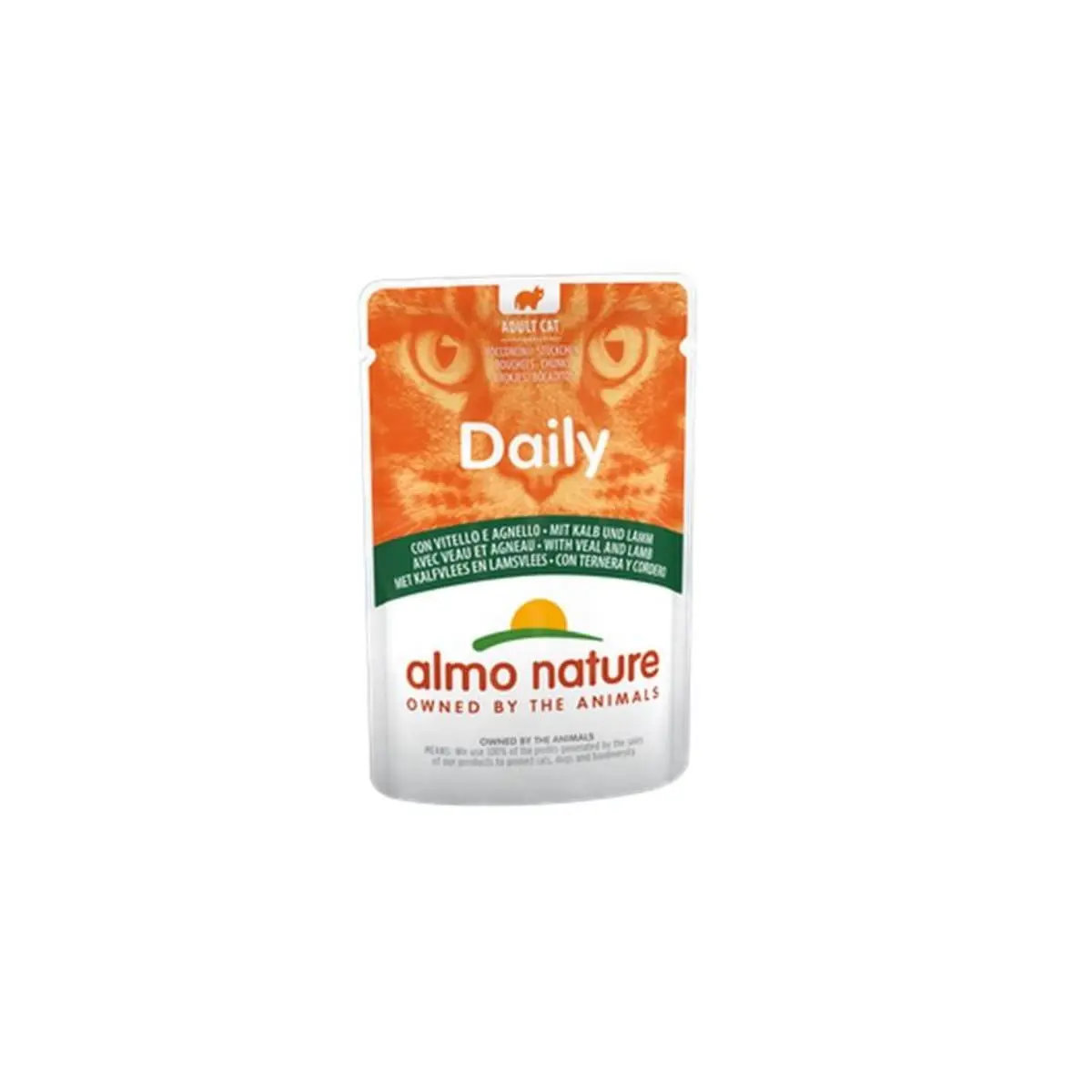 ALMO NATURE Daily Cat, Vitel si Miel, plic hrana umeda pisici, (in sos), 70g