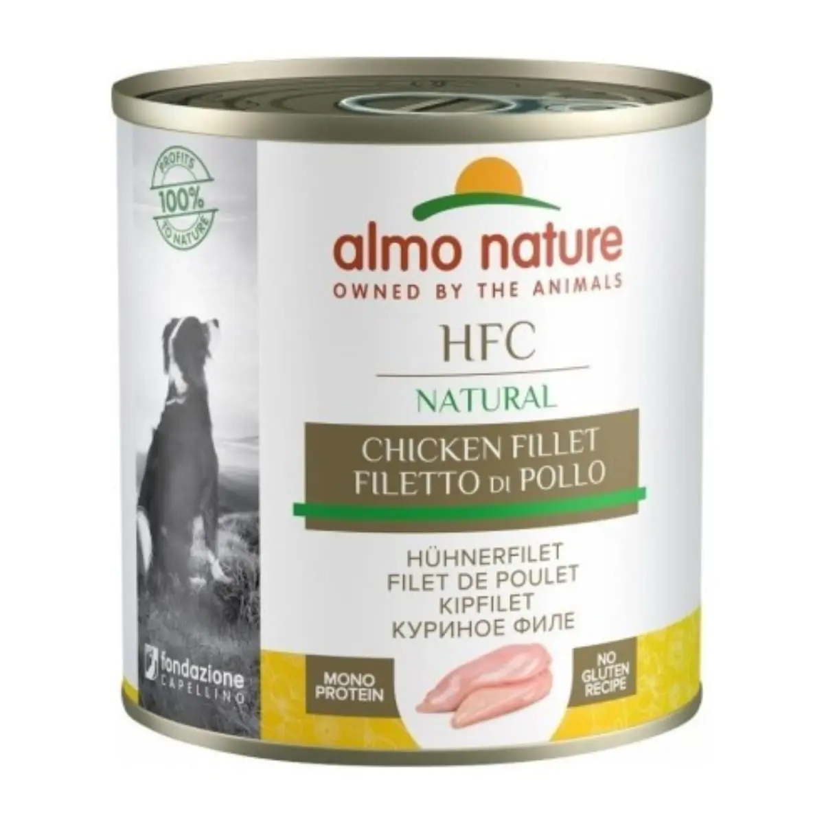 ALMO NATURE HFC, XS-XL, Pui, conserva hrana umeda caini, (in supa), 280g