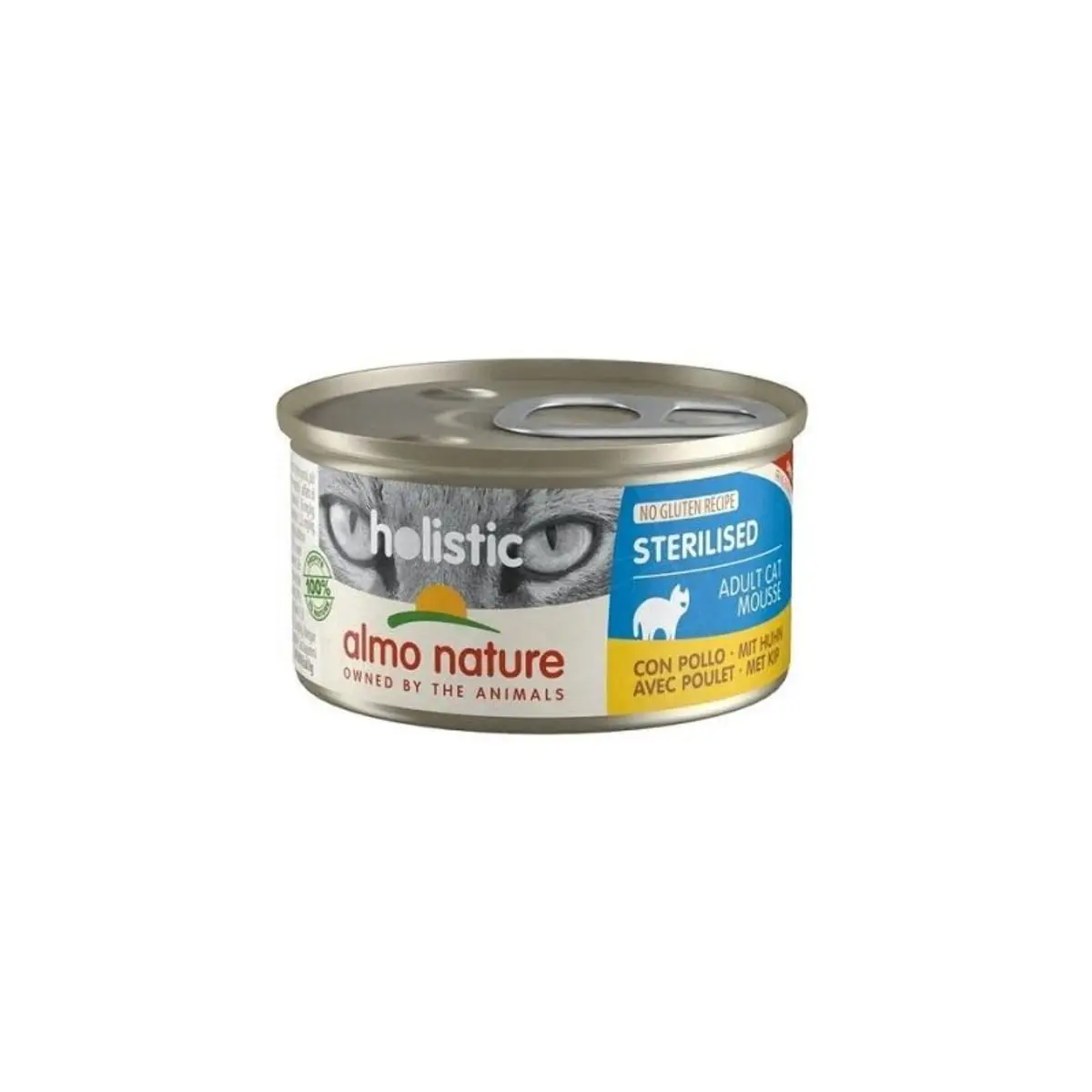 ALMO NATURE Holistic Sterilised, Pui, conserva hrana umeda fara cereale pisici sterilizate, (in supa), 85g - Image 2