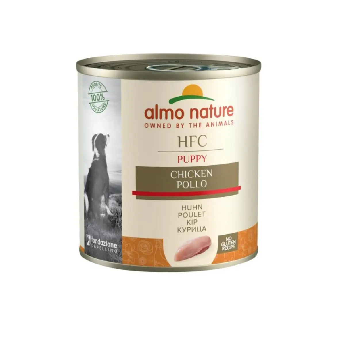 ALMO NATURE HFC Puppy, XS-XL, Pui, conserva hrana umeda caini junior, (in supa), 280g