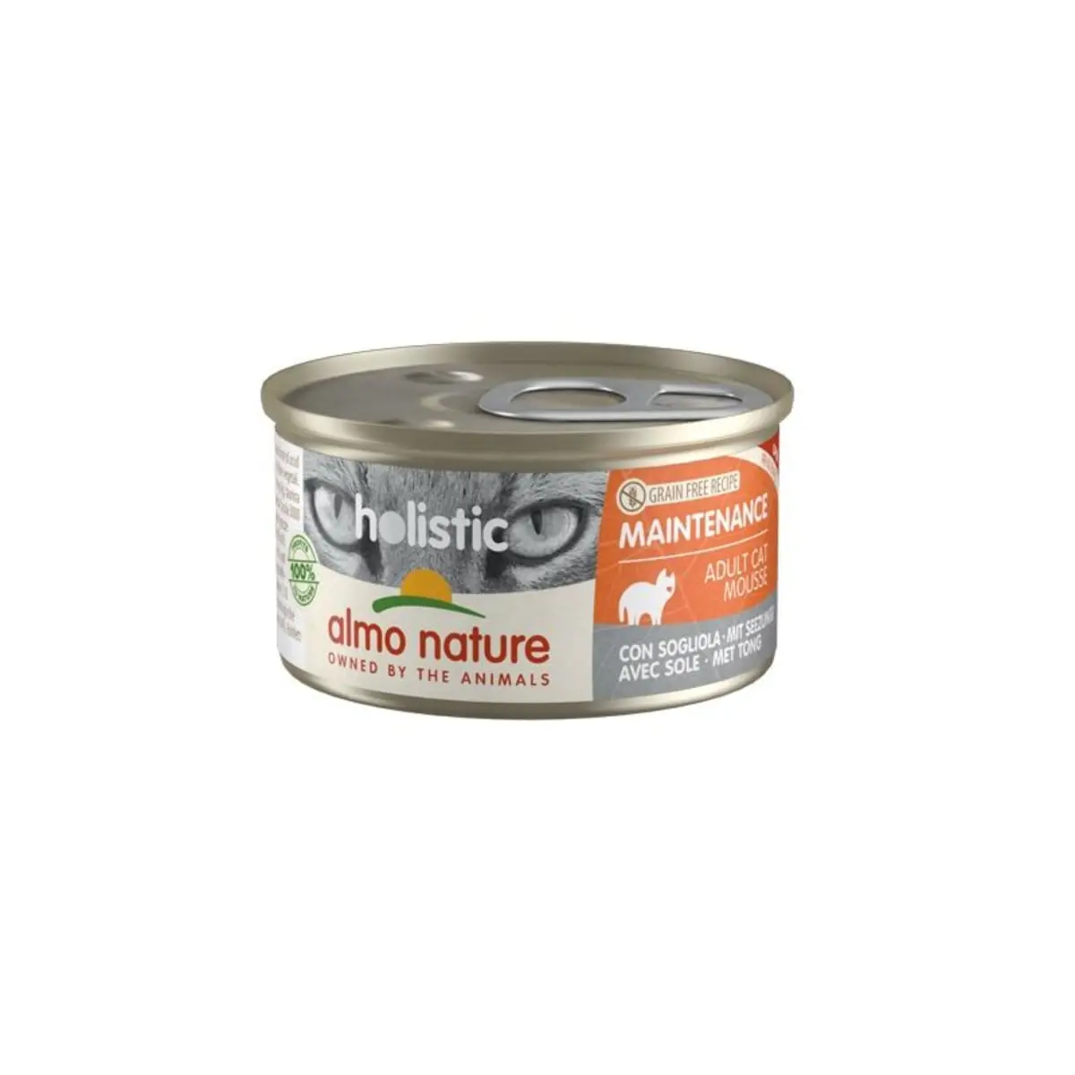 ALMO NATURE Holistic Maintenance, Peste, conserva hrana umeda fara cereale pisici, (in supa), 85g