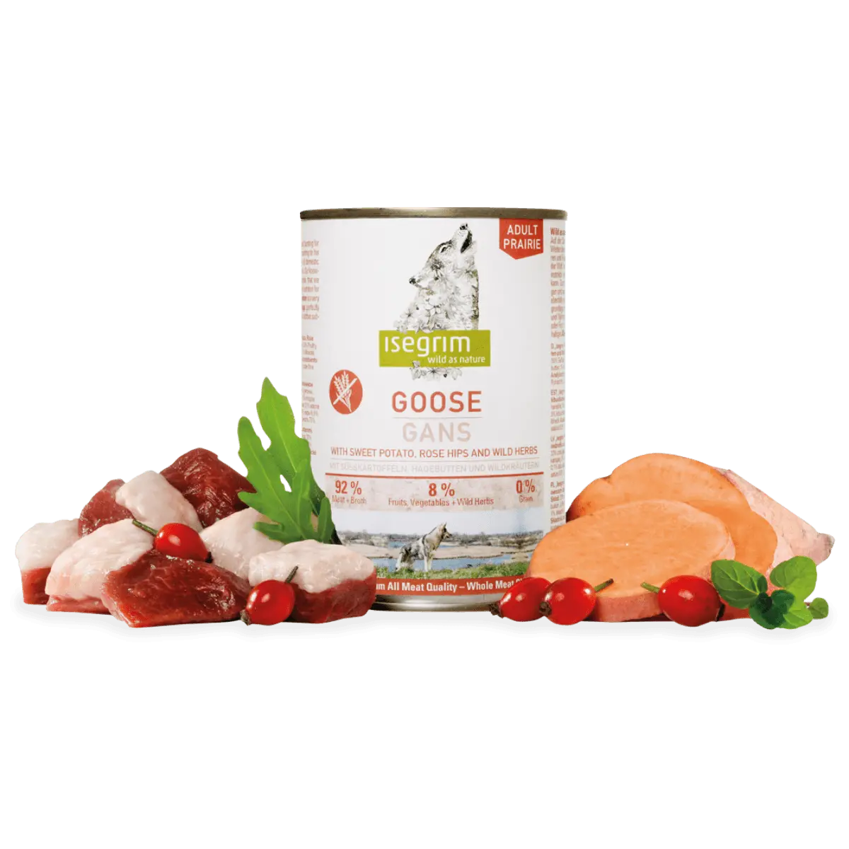 ISEGRIM, XS-XL, Gasca, conserva hrana umeda fara cereale caini, (in sos), 800g