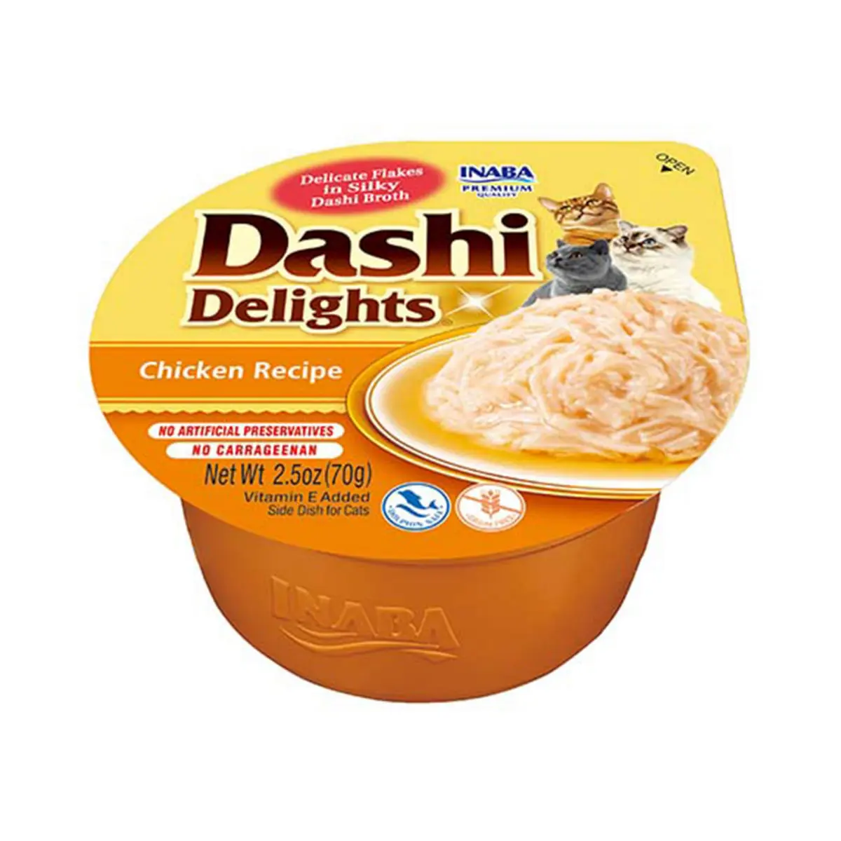 INABA Ciao Dashi, Pui, bol hrana umeda fara cereale pisici, (in sos), 70g