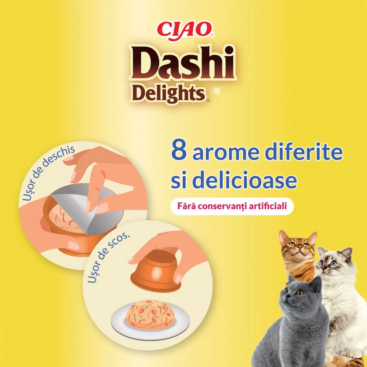 INABA Ciao Dashi, Pui si Scoici, bol hrana umeda fara cereale pisici, (in sos), 70g - Image 4