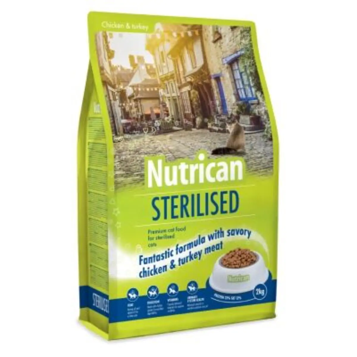 NUTRICAN Sterilised, Pui si Curcan, hrana uscata pisici sterilizate, 2kg - Image 2