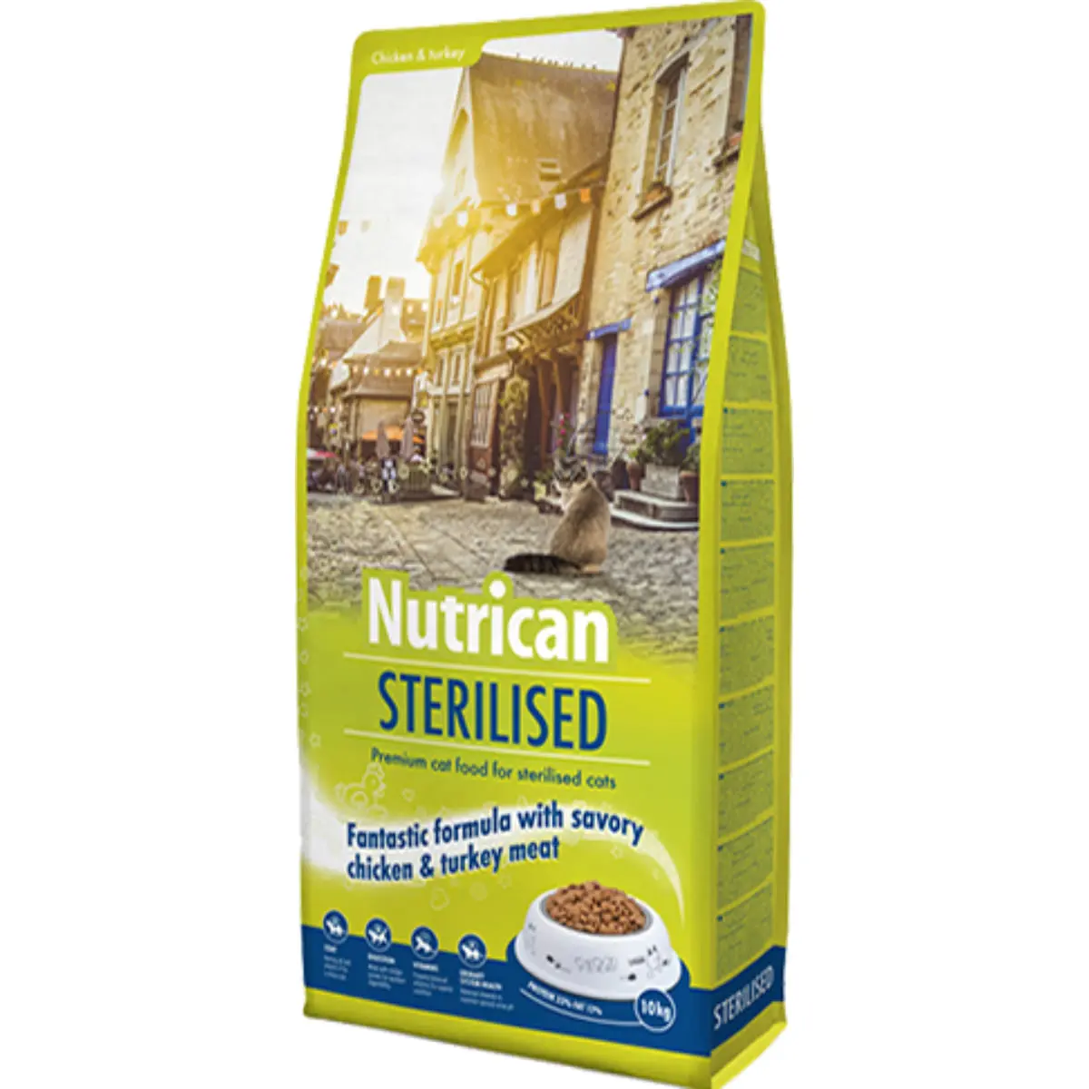 NUTRICAN Sterilised, Pui si Curcan, hrana uscata pisici sterilizate, 10kg - Image 2