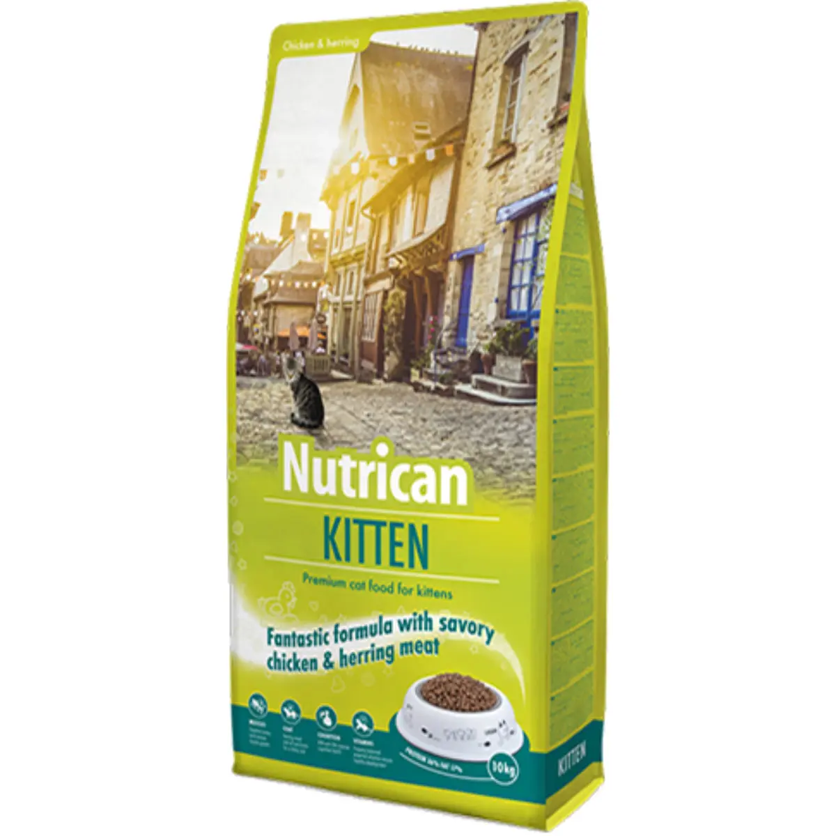 NUTRICAN Kitten, Pui si Hering, hrana uscata pisici junior, 10kg - Image 2
