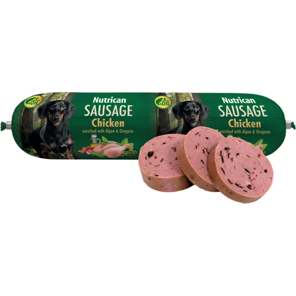 NUTRICAN Sausage, XS-XL, Pui, salam hrana umeda caini, semimoist, 800g - Image 2