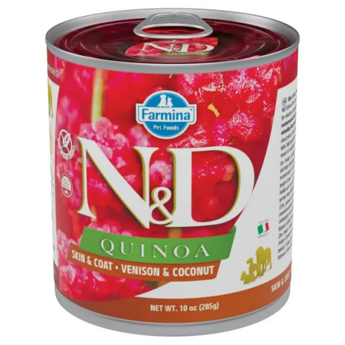 N&D Quinoa, XS-XL, Vanat si Cocos, conserva hrana umeda fara cereale caini, (in sos), 285g - Image 2