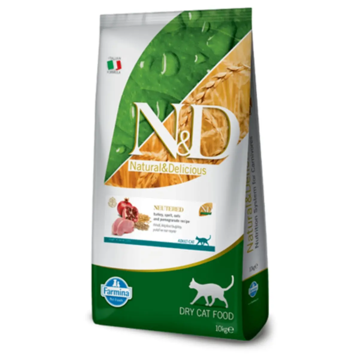 N&D Ancestral Grain Adult Sterilizat, Curcan si Rodie, hrana uscata continut redus cereale pisici sterilizate, 10kg - Image 2
