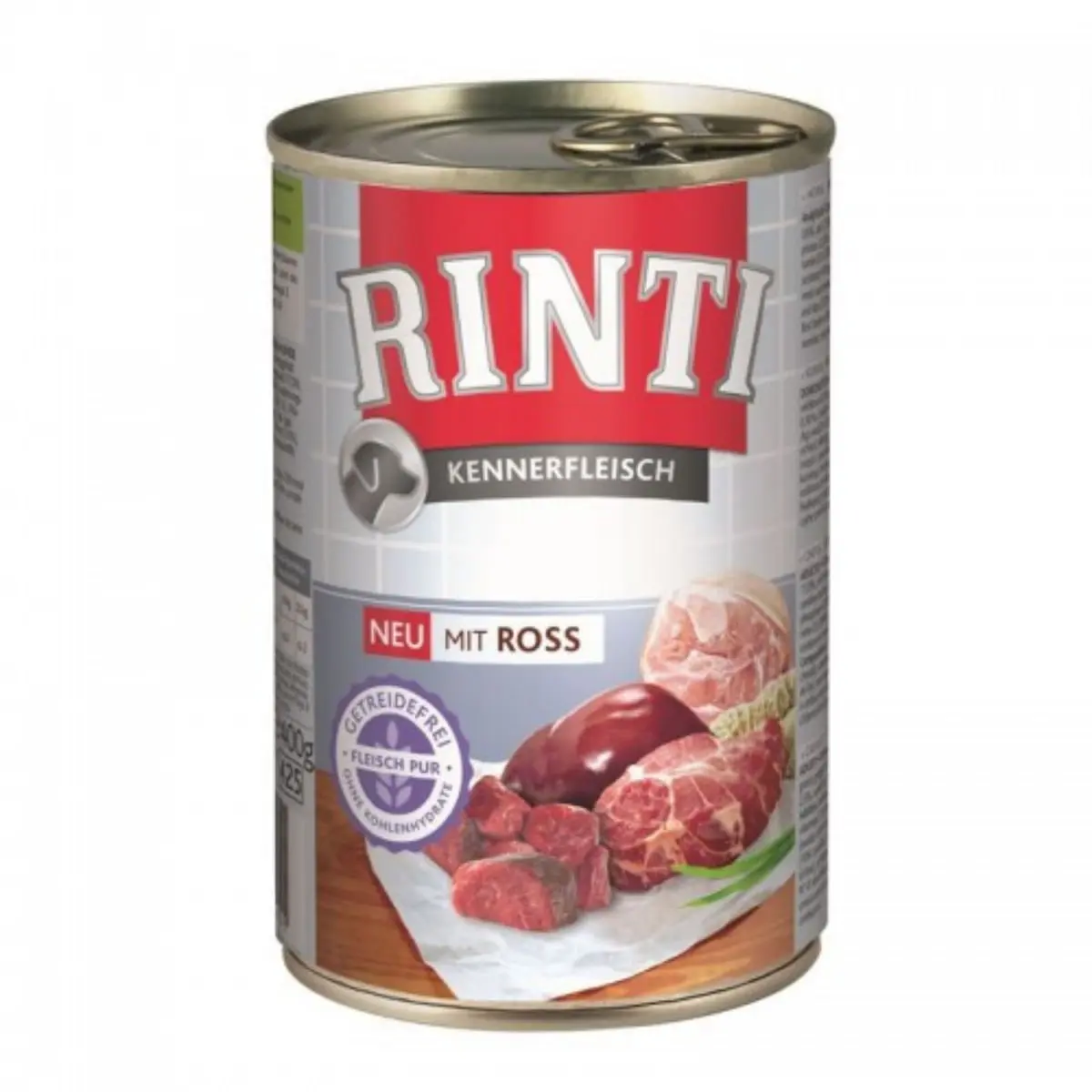 RINTI, XS-XL, Cal, conserva hrana umeda fara cereale caini, (in suc propriu), 400g