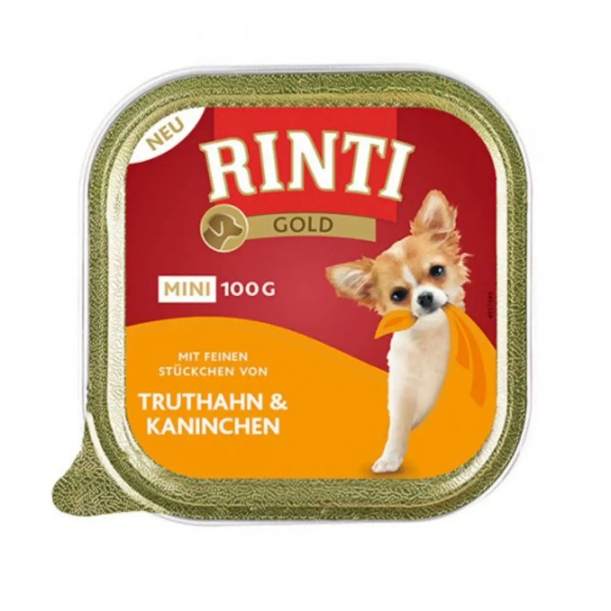 RINTI Gold, XS-S, Curcan si Iepure, conserva hrana umeda fara cereale caini, (pate), 100g