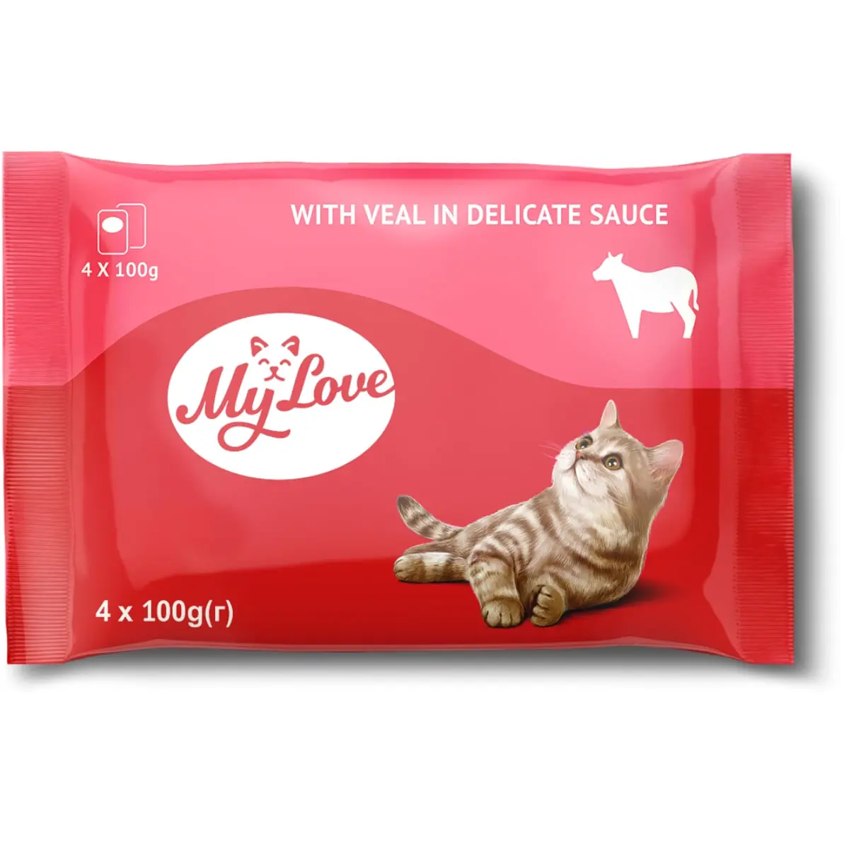 MY LOVE, Vita, plic hrana umeda pisici, (in sos), bax, 100g x 4buc