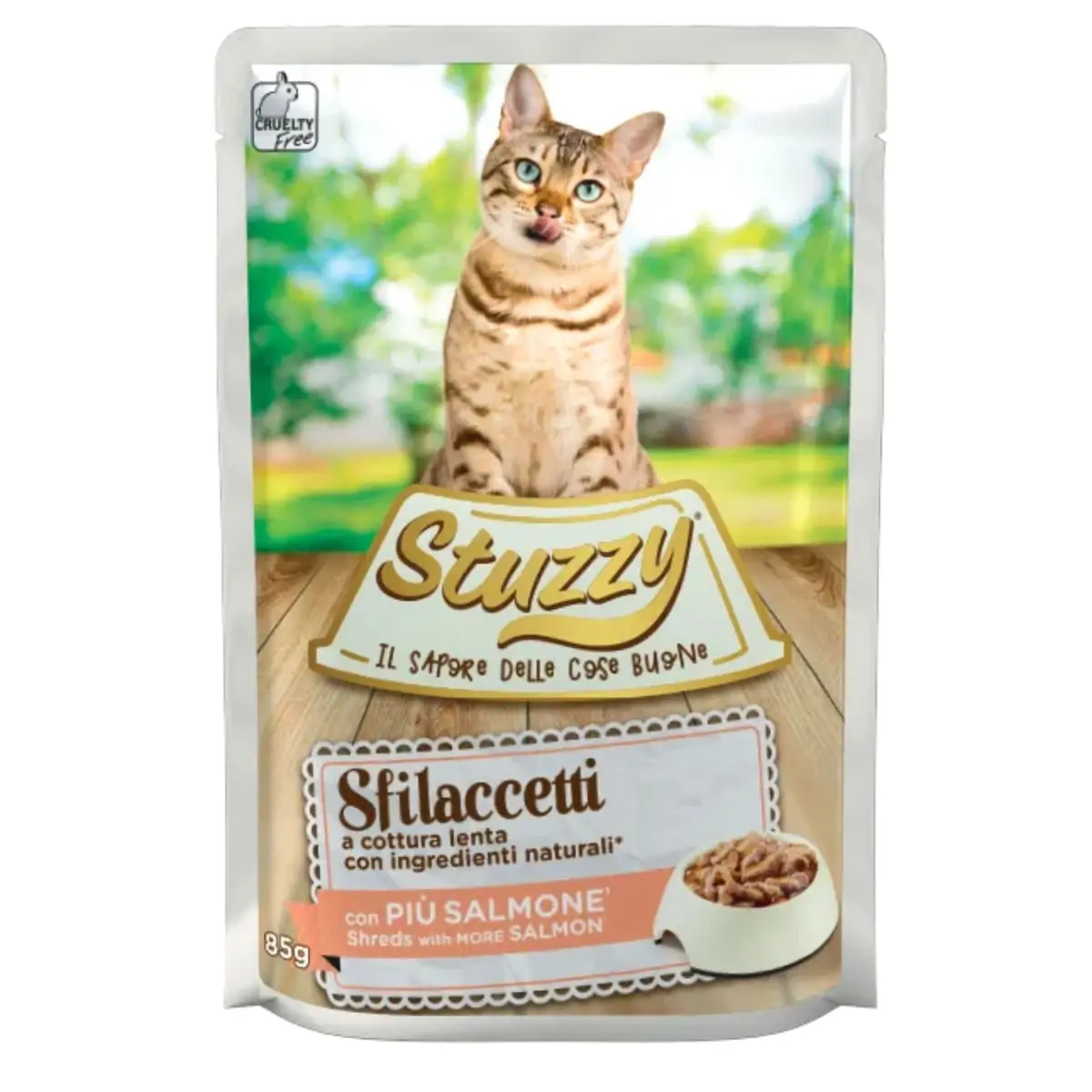 STUZZY Shreds, Somon, plic hrana umeda pisici, (in sos), 85g