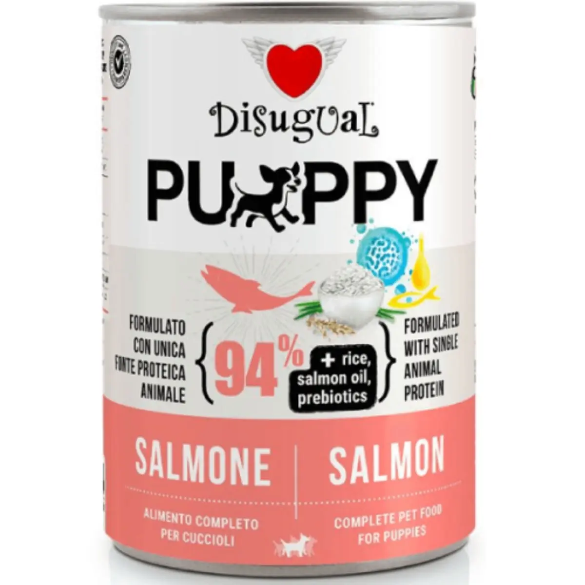 DISUGUAL Monoprotein Puppy, XS-XL, Somon, conserva hrana umeda monoproteica caini junior, (pate), 400g - Image 2