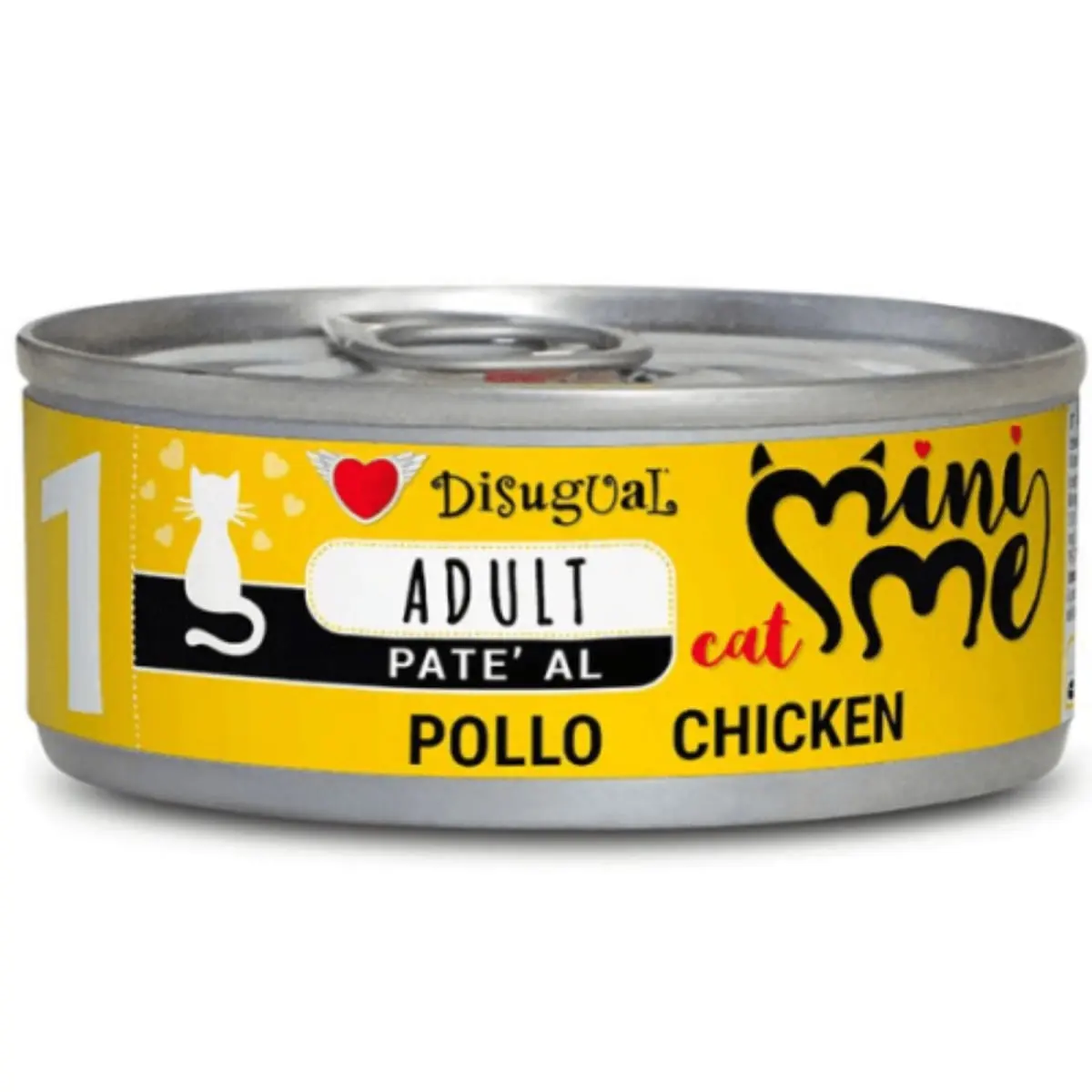 DISUGUAL Mini Me, Pui, conserva hrana umeda fara cereale pisici, (pate), 85g