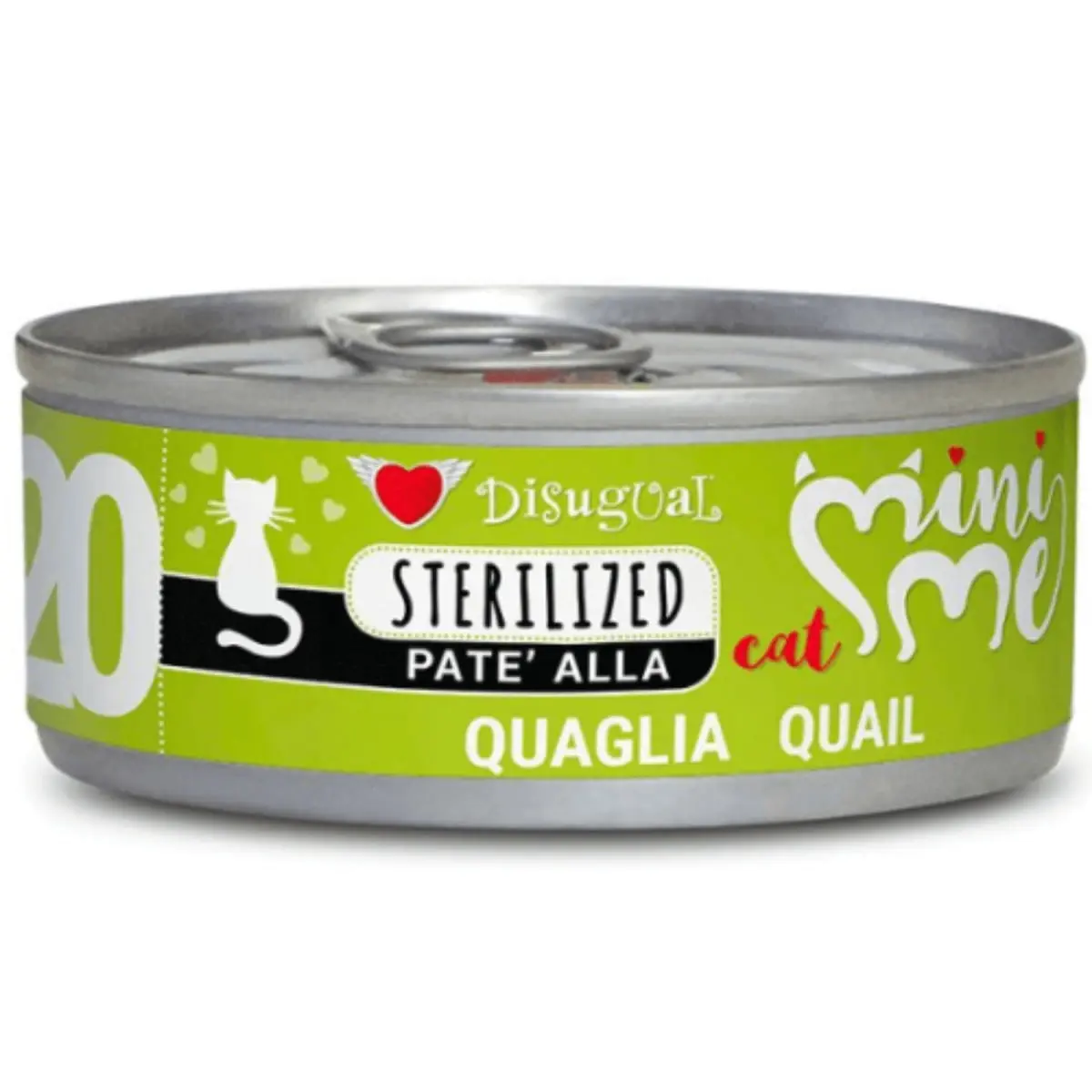 DISUGUAL Mini Me Sterilised, Prepelita, conserva hrana umeda fara cereale pisici sterilizate, (pate), 85g
