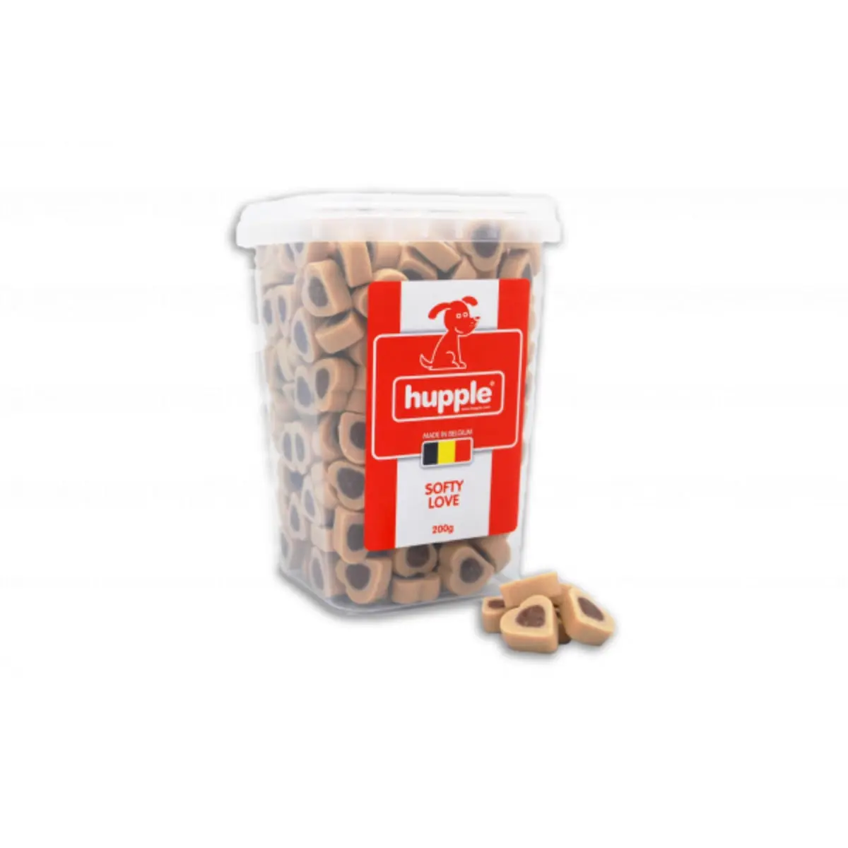 HUPPLE Softy Love, XS-XL, Carne, cutie recompense caini, 200g